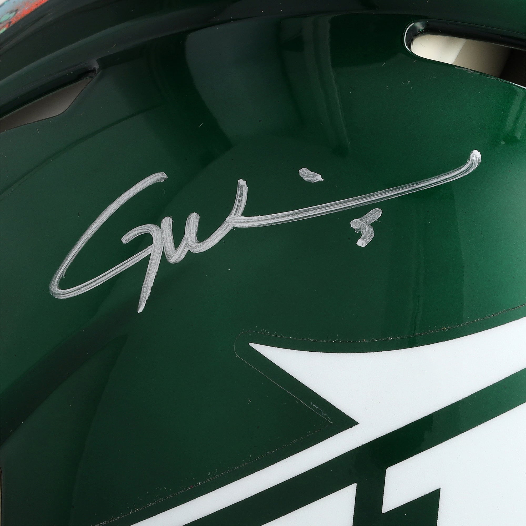 Garrett Wilson New York Jets Autographed Riddell 2024 Speed Authentic Helmet - Art by Shawn Voelker - NF70444454