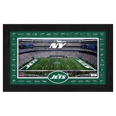 New York Jets Highland Mint 12" x 20" 2026 Signature Gridiron Panoramic Framed Photo