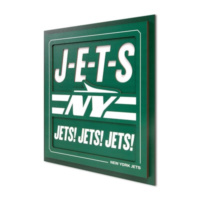 New York Jets IDNA 12" x 12" Slogan Series 3D Wall Art