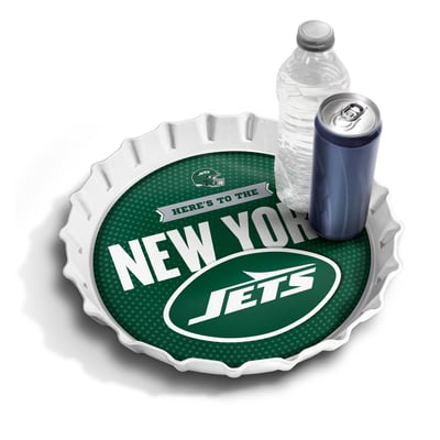 New York Jets IDNA 13" Bottle Cap Serving Tray