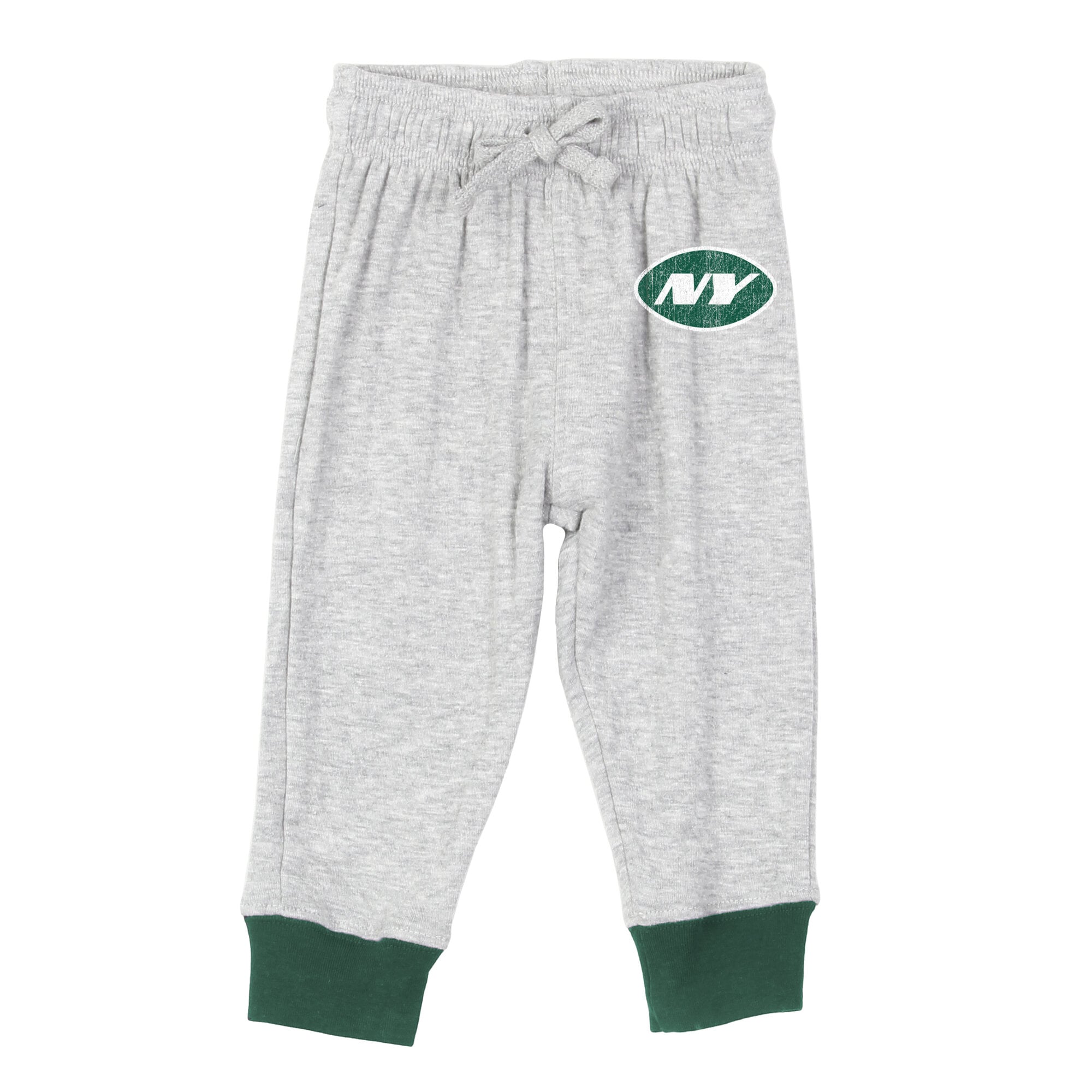 Ensemble body et pantalon à manches longues pour bébé Wes & Willy, gris chiné, New York Jets, Jie Hopper