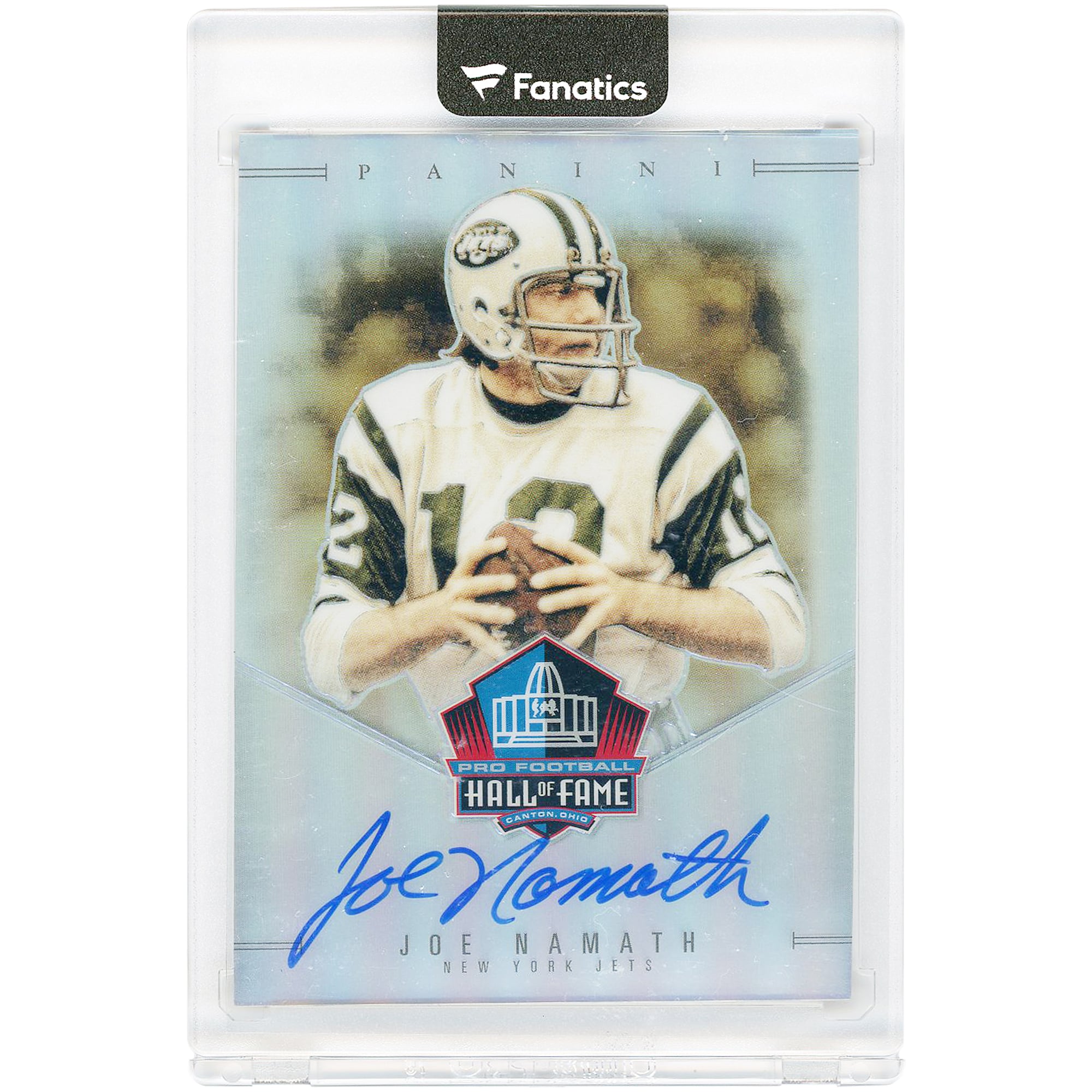 Joe Namath New York Jets Autographed 2024 Panini Spectra HOF Prizm #HOF-JNH #14/50 Card