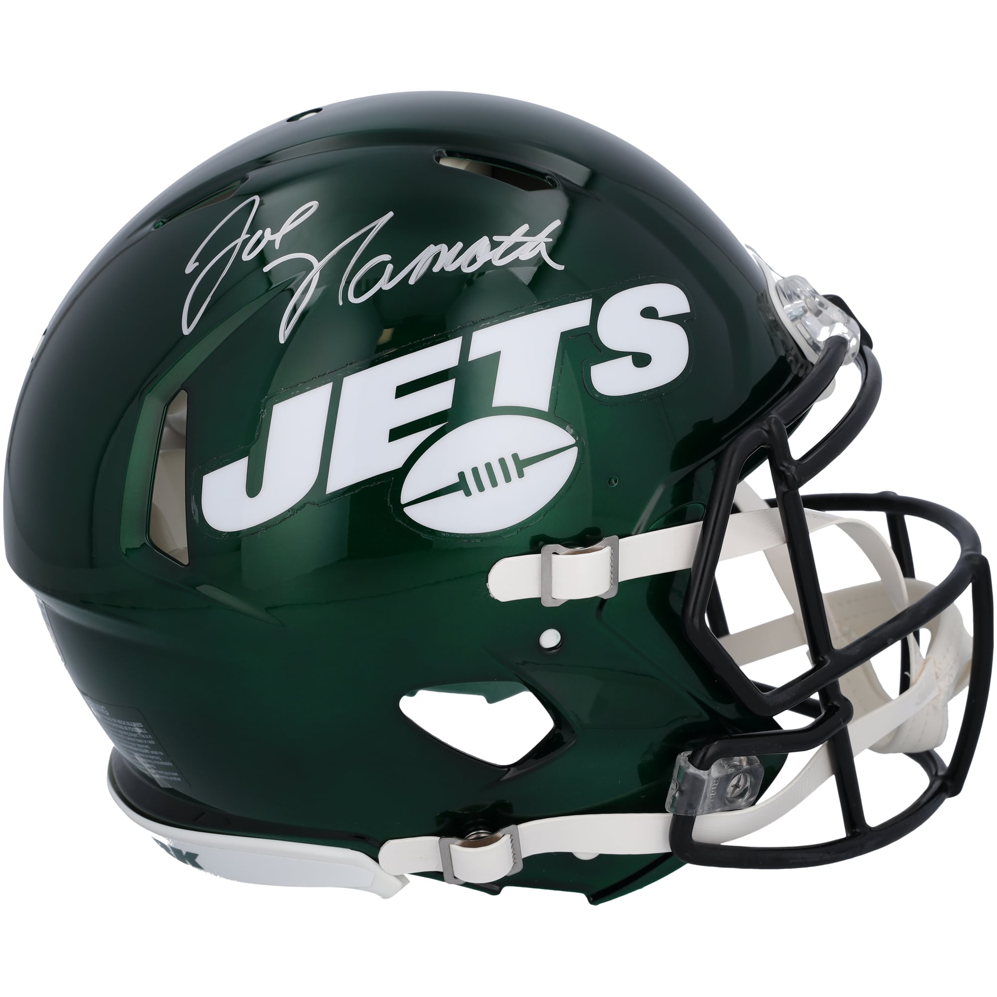 Casque authentique Riddell Speed ​​autographié par Joe Namath des New York Jets