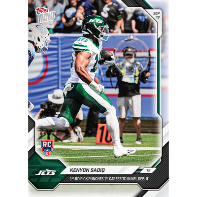 Kenyon Sadiq - 2026 NFL Topps NOW® - Card 6 - LOOK FOR AUTOS