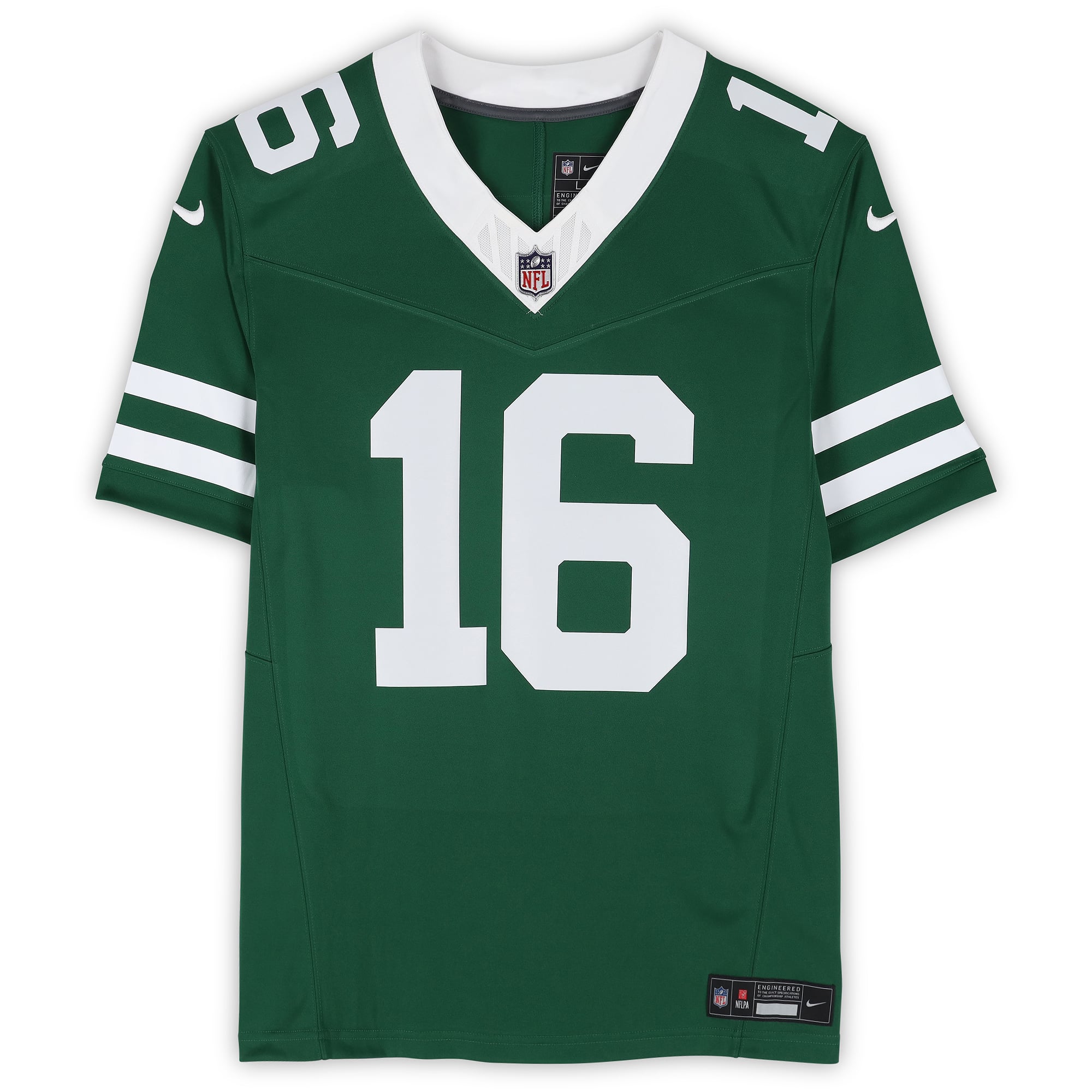 Maillot Nike Vapor Fuse vert en édition limitée, autographié par Kenyon Sadiq (New York Jets)