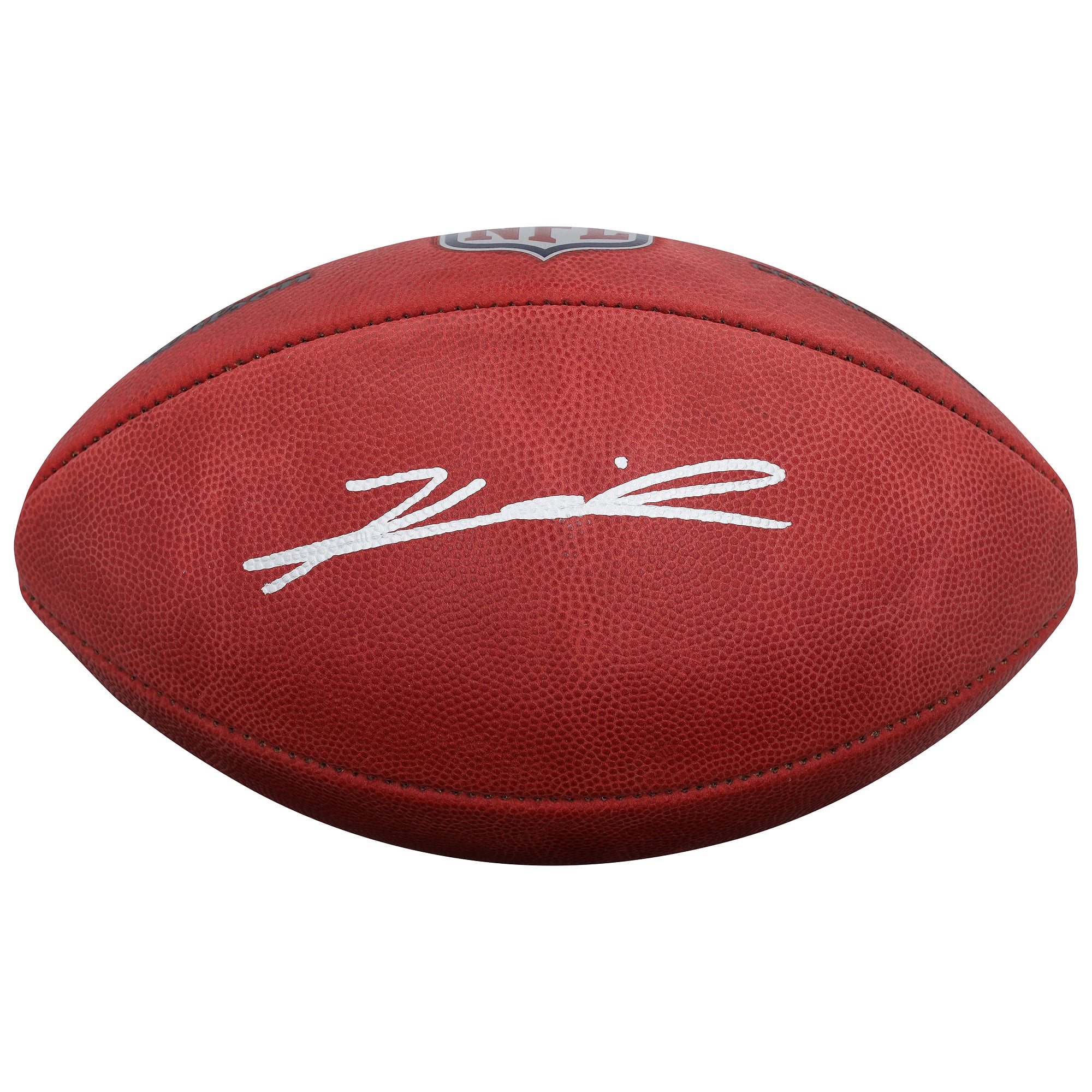 Ballon de football Wilson Duke en couleur, autographié par Kenyon Sadiq des New York Jets