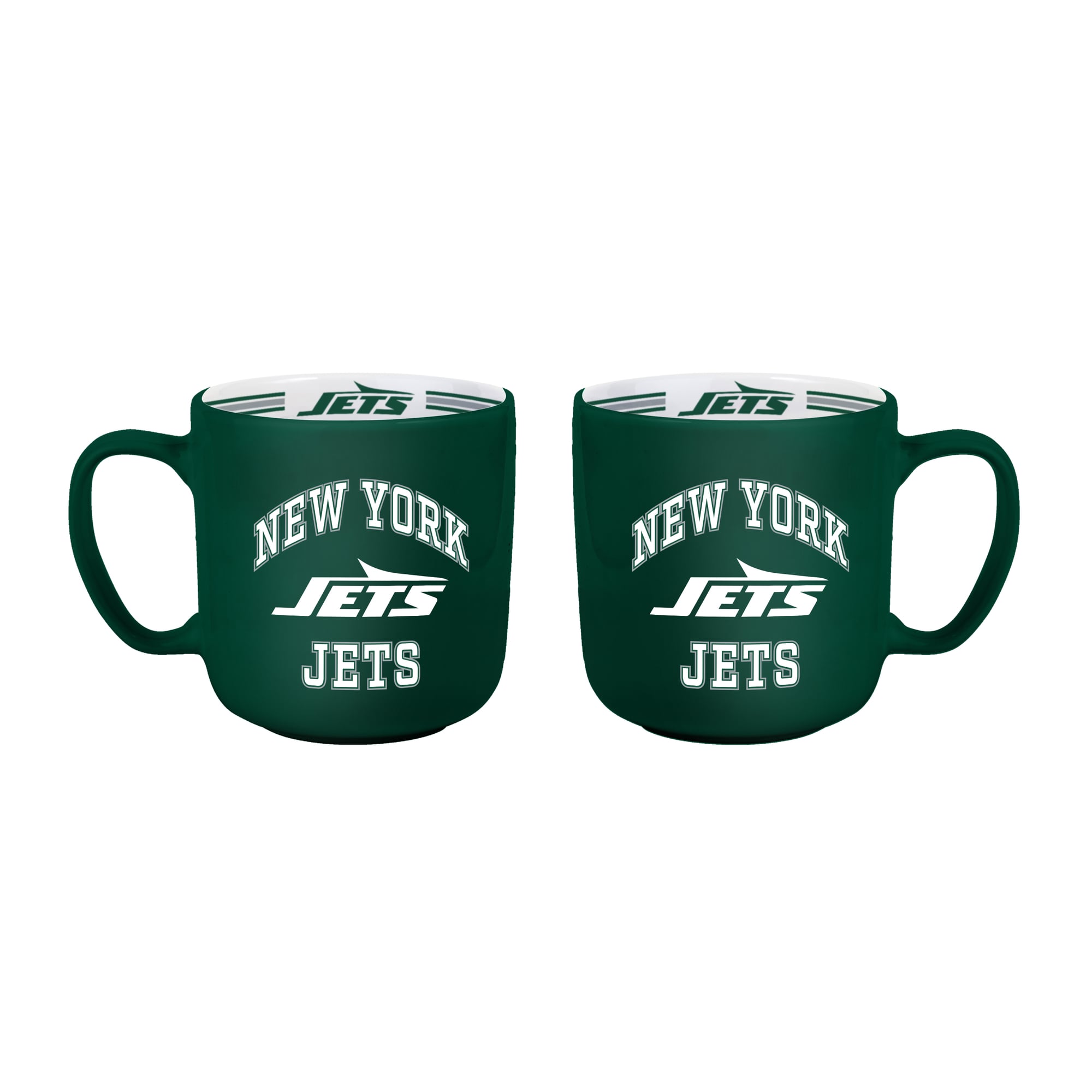 Ensemble de deux tasses rayées Logo Brands New York Jets de 44 cl