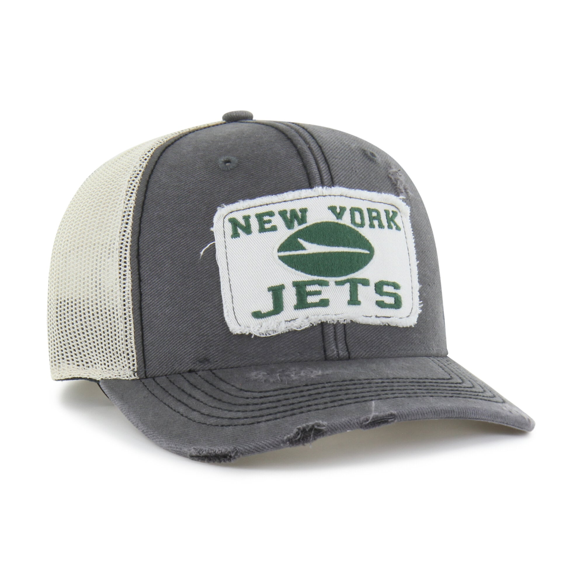 Men's '47 Charcoal New York Jets Egremont Well-Worn Adjustable Trucker Hat