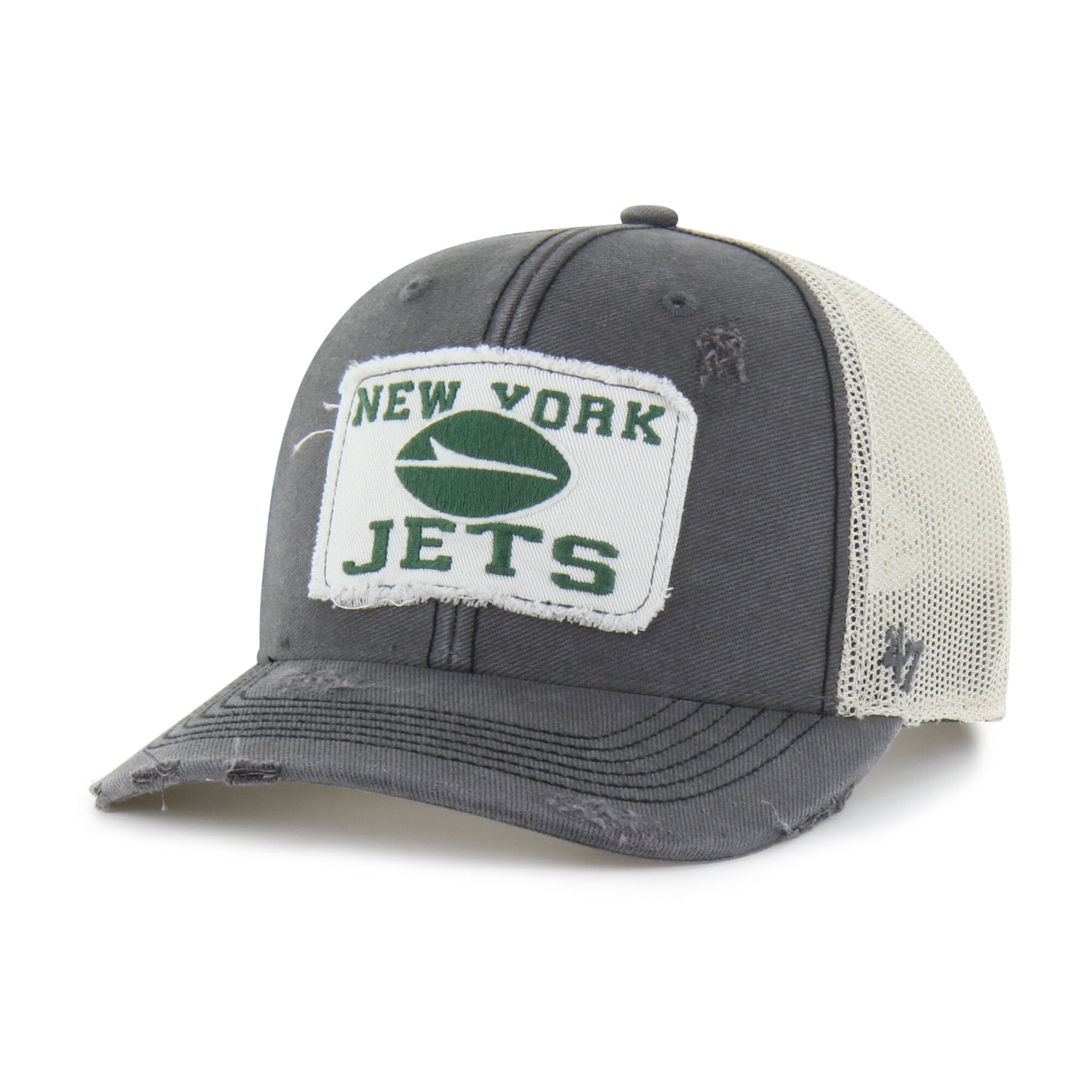 Men's '47 Charcoal New York Jets Egremont Well-Worn Adjustable Trucker Hat
