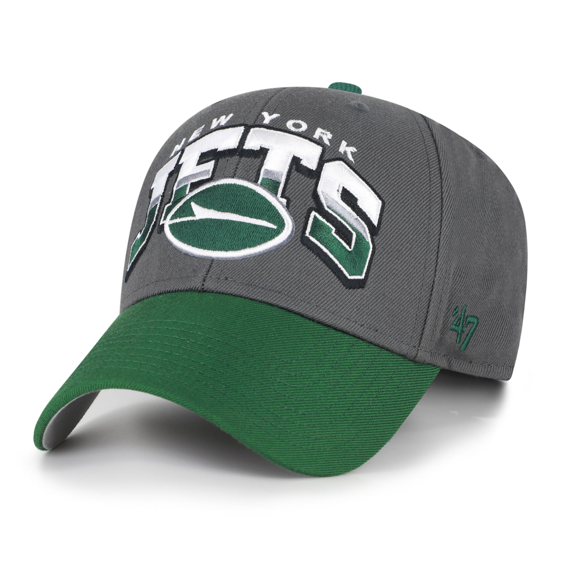 Casquette ajustable New York Jets MVP '47 Charcoal pour homme