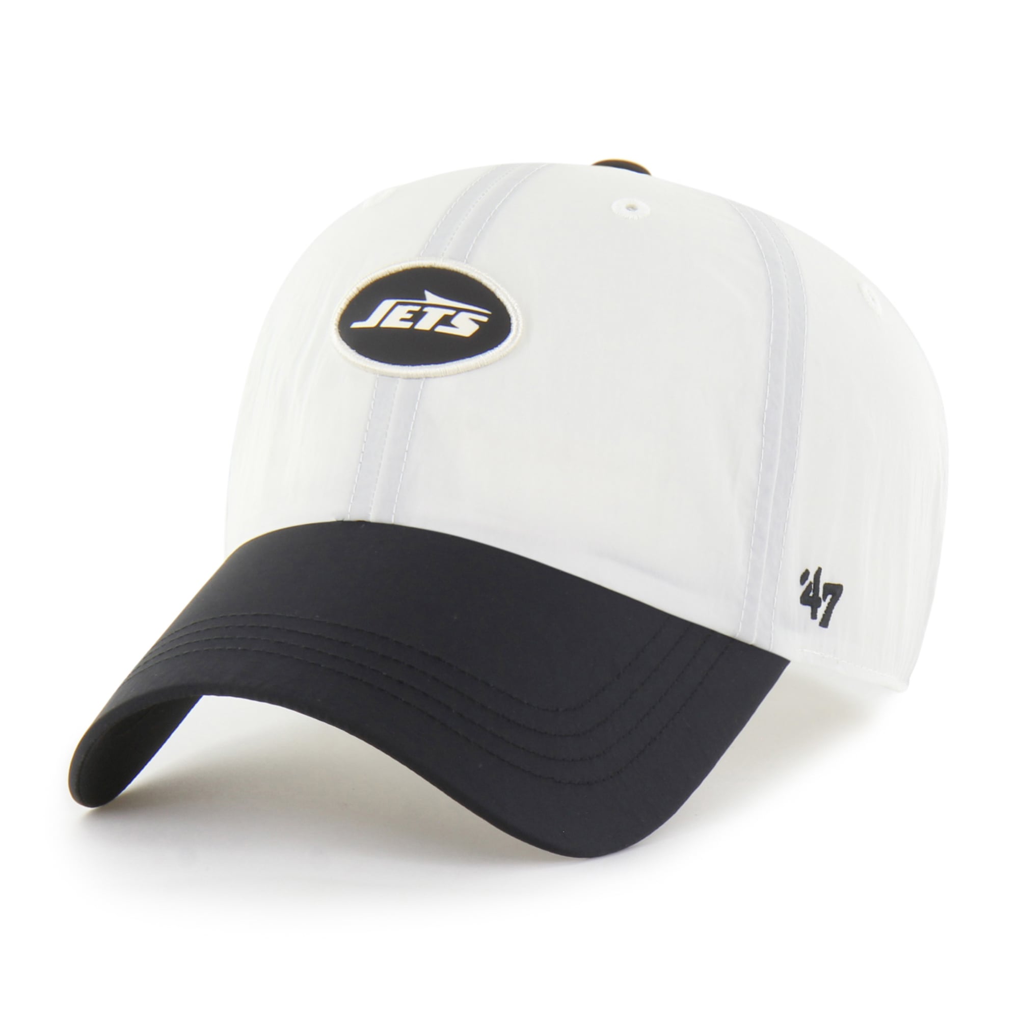 Men's '47 Cream New York Jets Modernia Clean Up Adjustable Hat