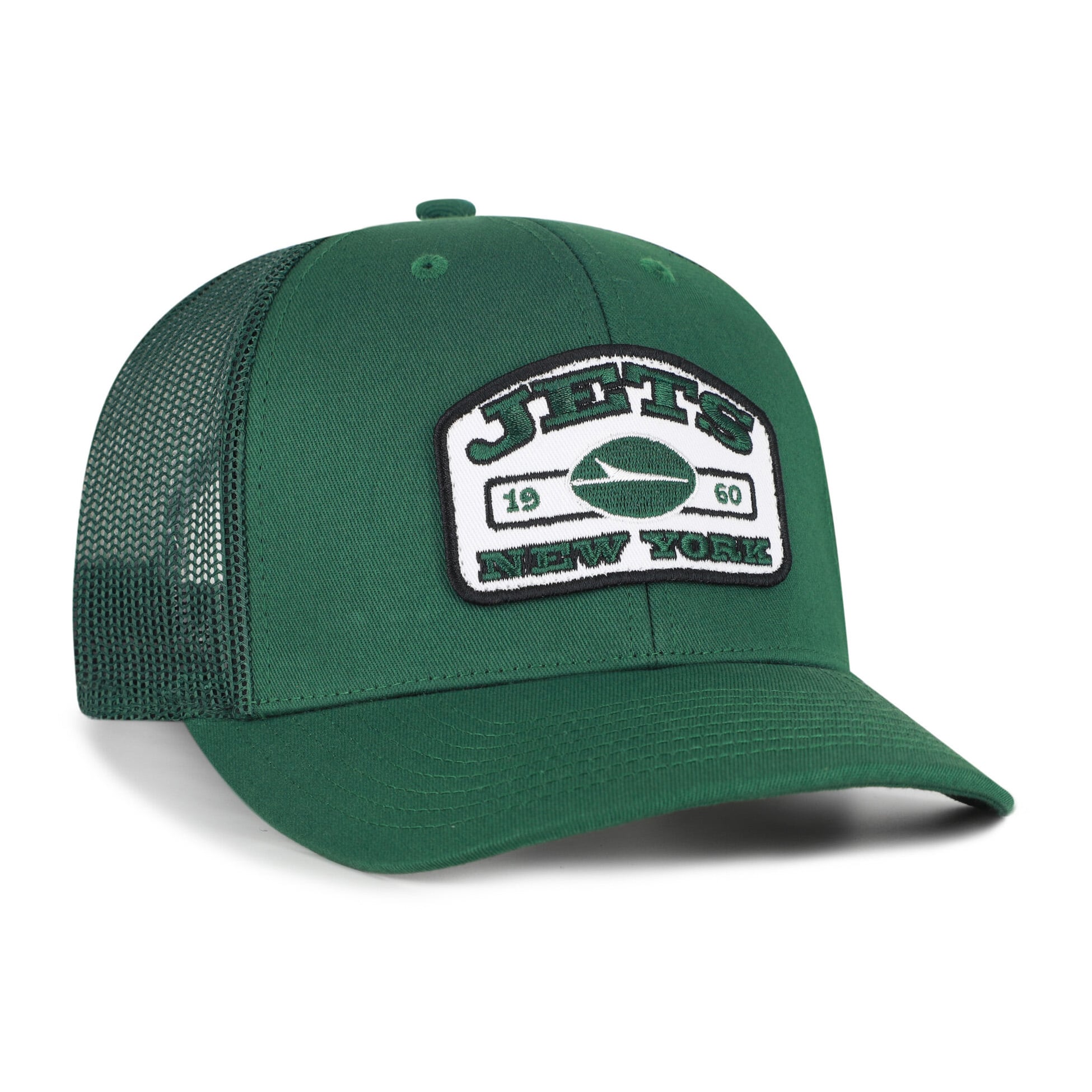 Casquette trucker ajustable verte New York Jets Roadway pour homme, modèle 47