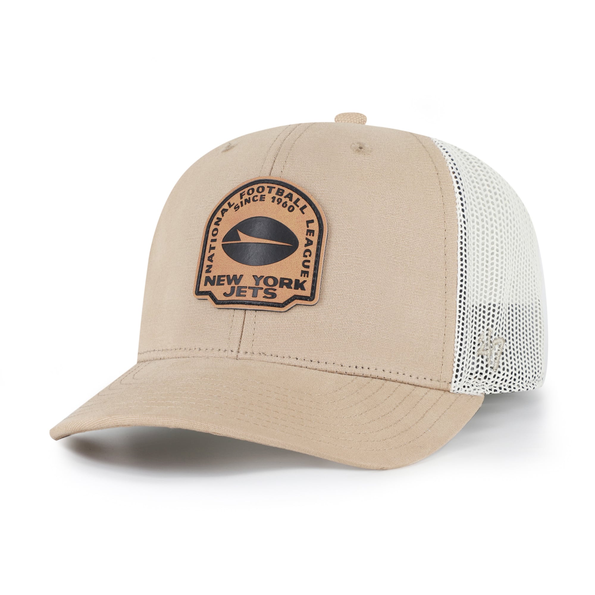 Men's '47 Khaki New York Jets Bonehide Trucker Adjustable Hat