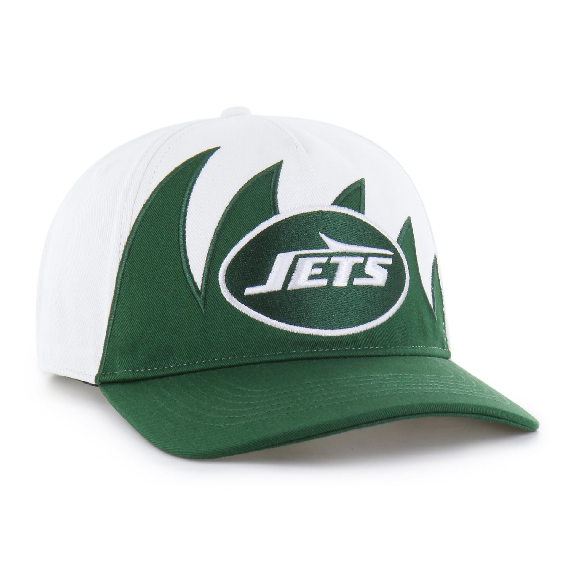 Casquette ajustable Jagged Hitch blanche New York Jets n° 47 pour homme
