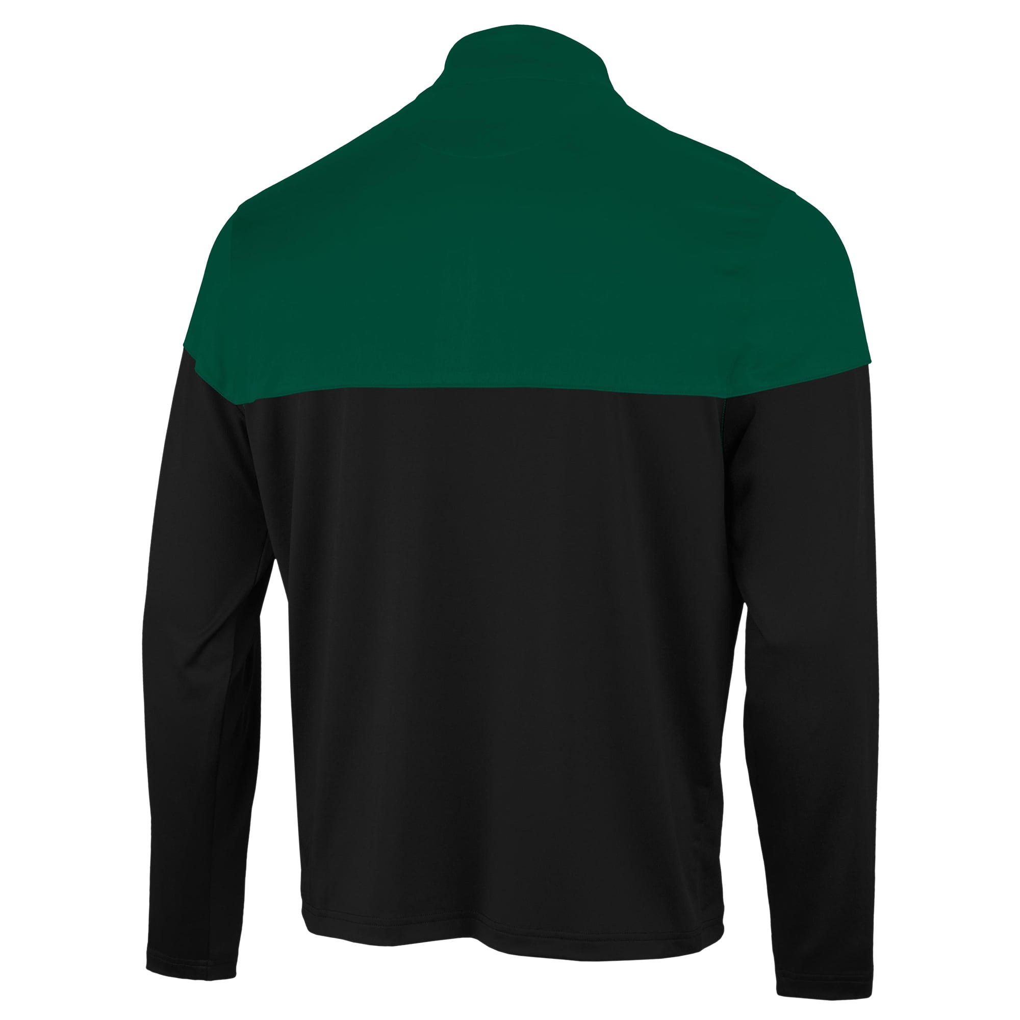 Pull à col zippé Antigua noir et vert New York Jets pour homme