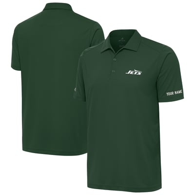 New York Jets Antigua  Personalized Tribute Polo - Green