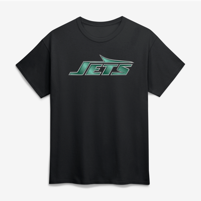 New York Jets Big & Tall Metallic Mascot T-Shirt - Black