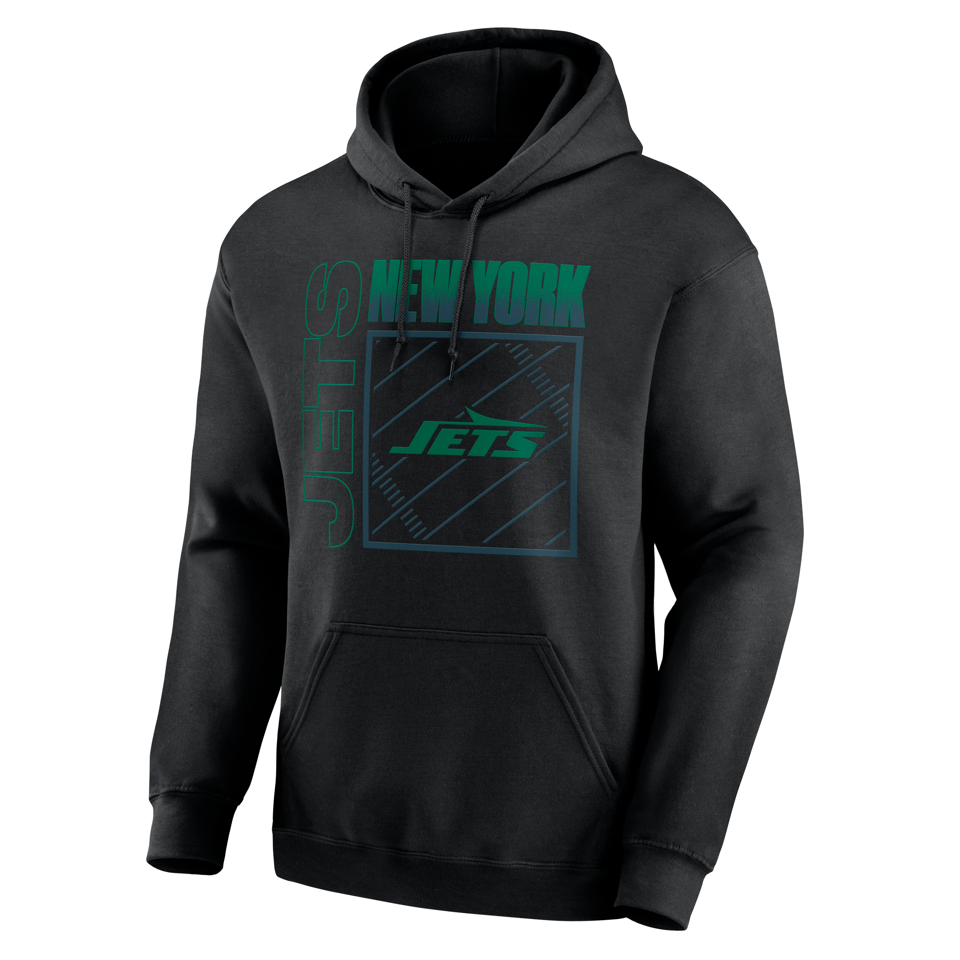 Men's Black New York Jets Home Field Pop Personalized Name & Number Hoodie