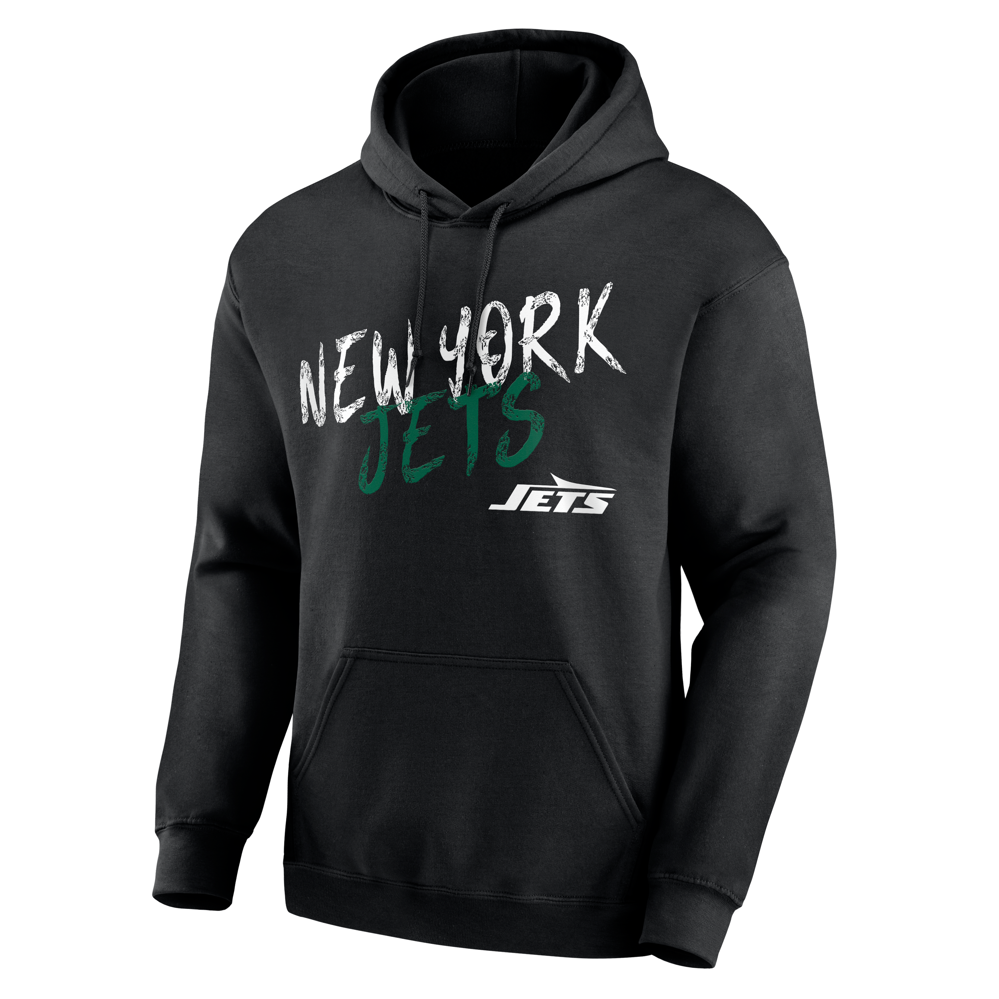 Sweat à capuche noir pour homme New York Jets Hustle personnalisé avec nom et numéro