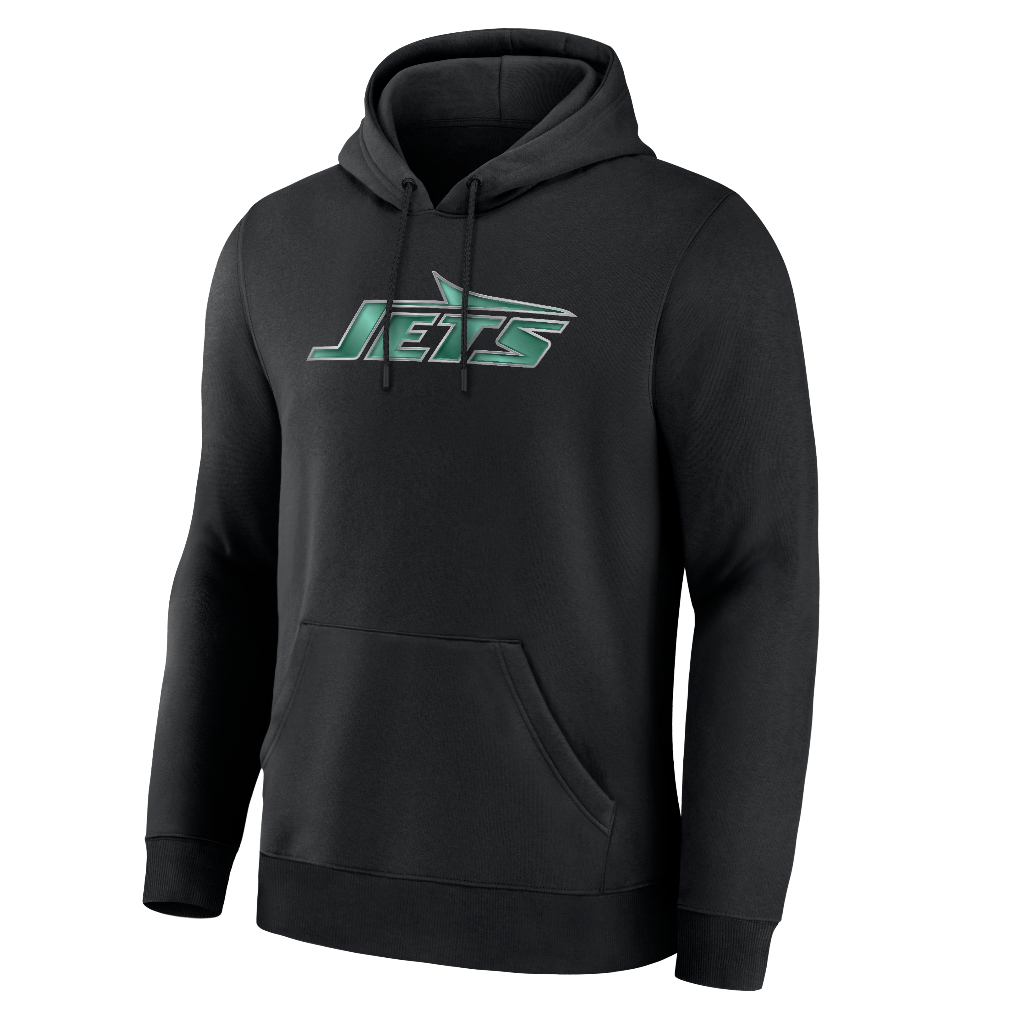 Sweat à capuche noir pour homme avec mascotte métallique des Jets de New York