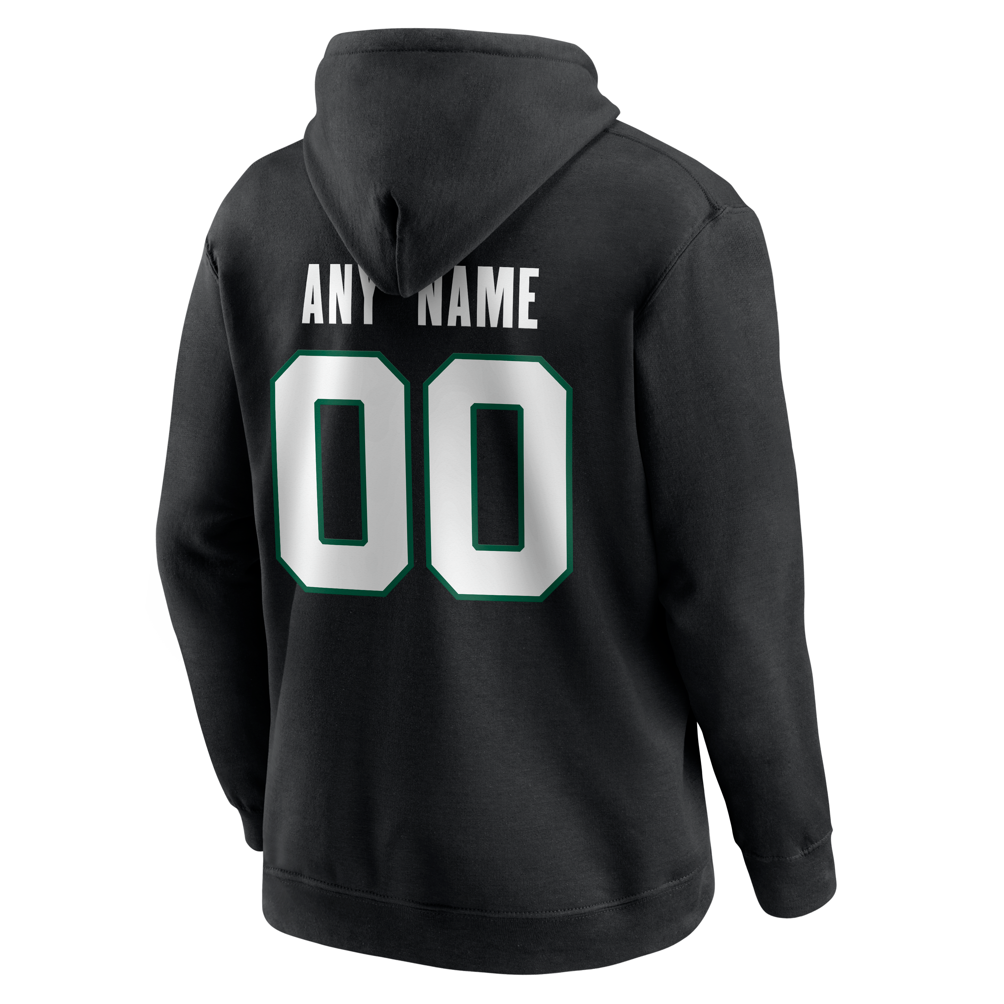 Men's Black New York Jets Team Authentic Personalized Name & Number Hoodie