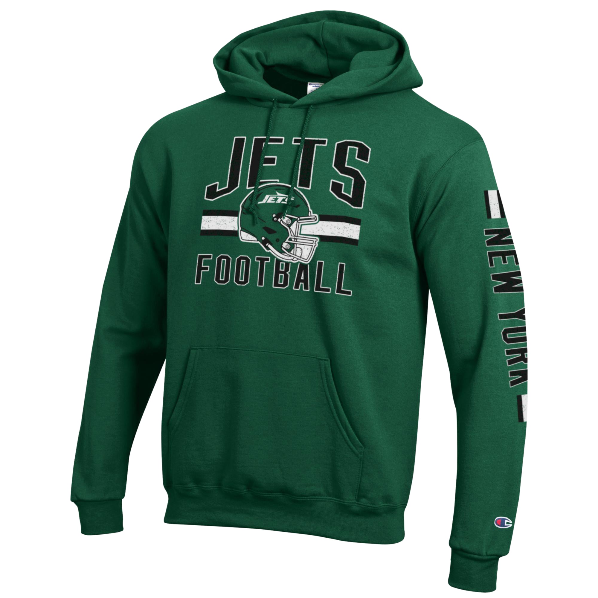 Sweat à capuche Champion vert New York Jets Powerblend pour homme