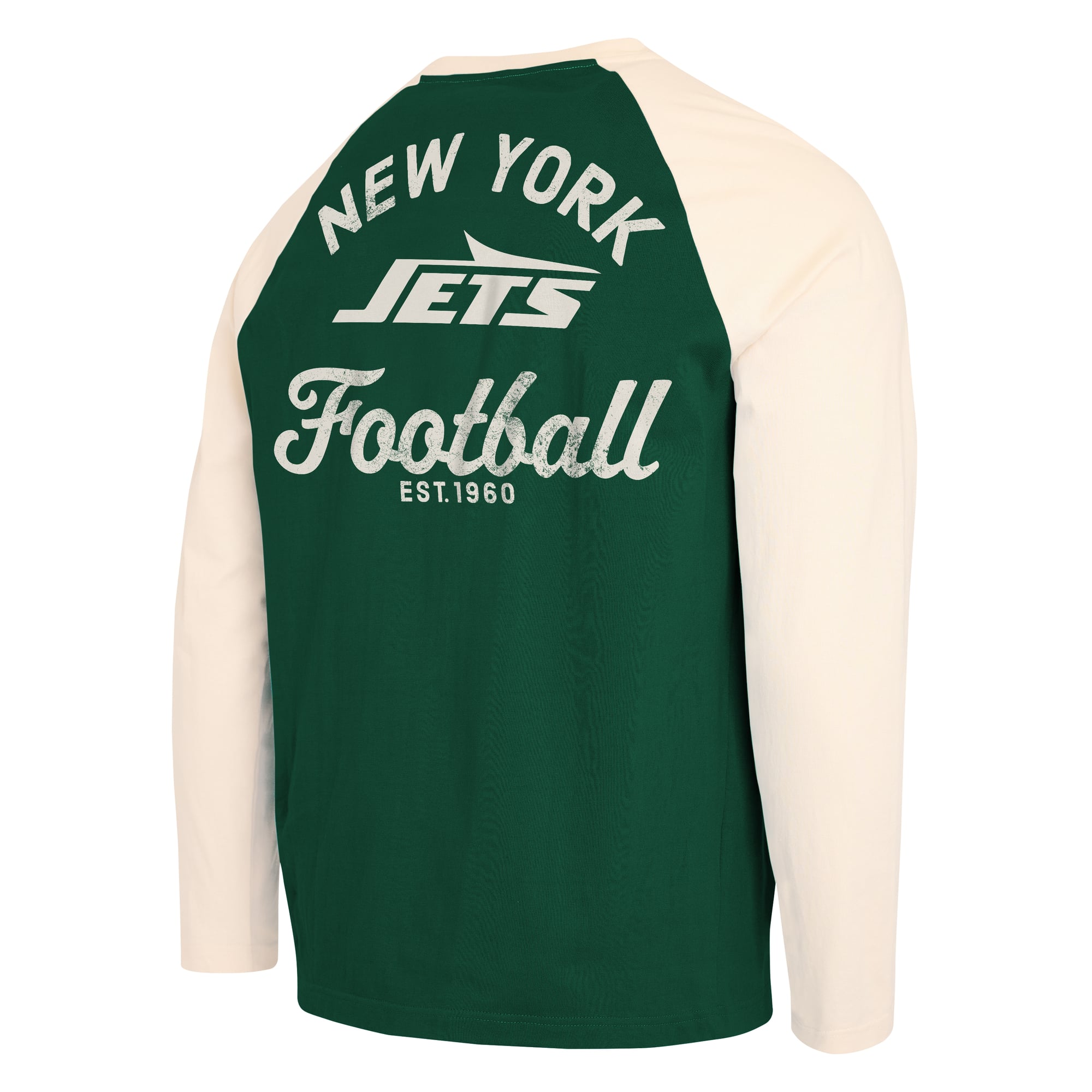 Collection Darius Rucker pour homme par Fanatics - T-shirt Henley à manches longues vert et blanc des New York Jets