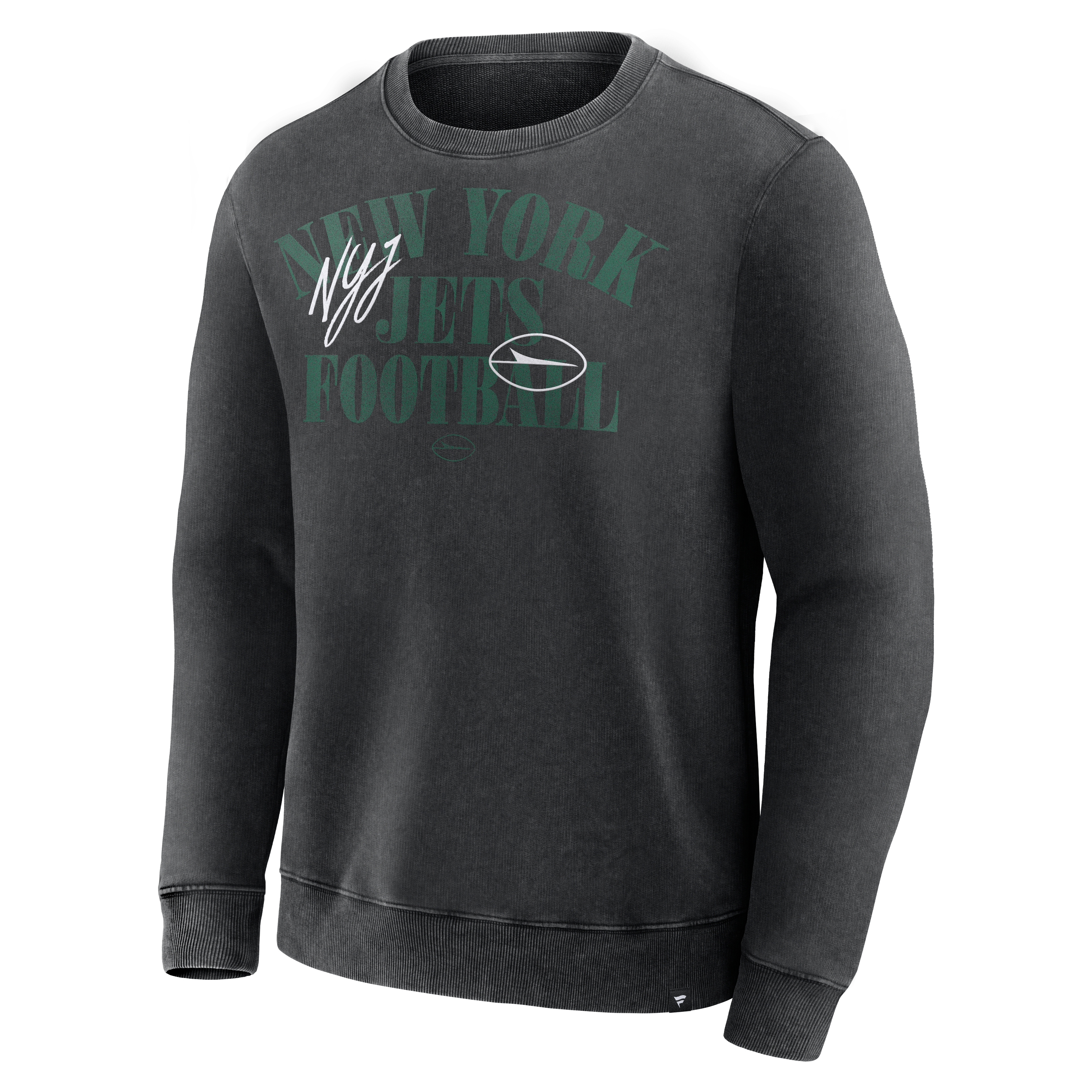 Men's Fanatics Black New York Jets Halftime Lead Relaxed Heavyweight French Terry Sweatshirt