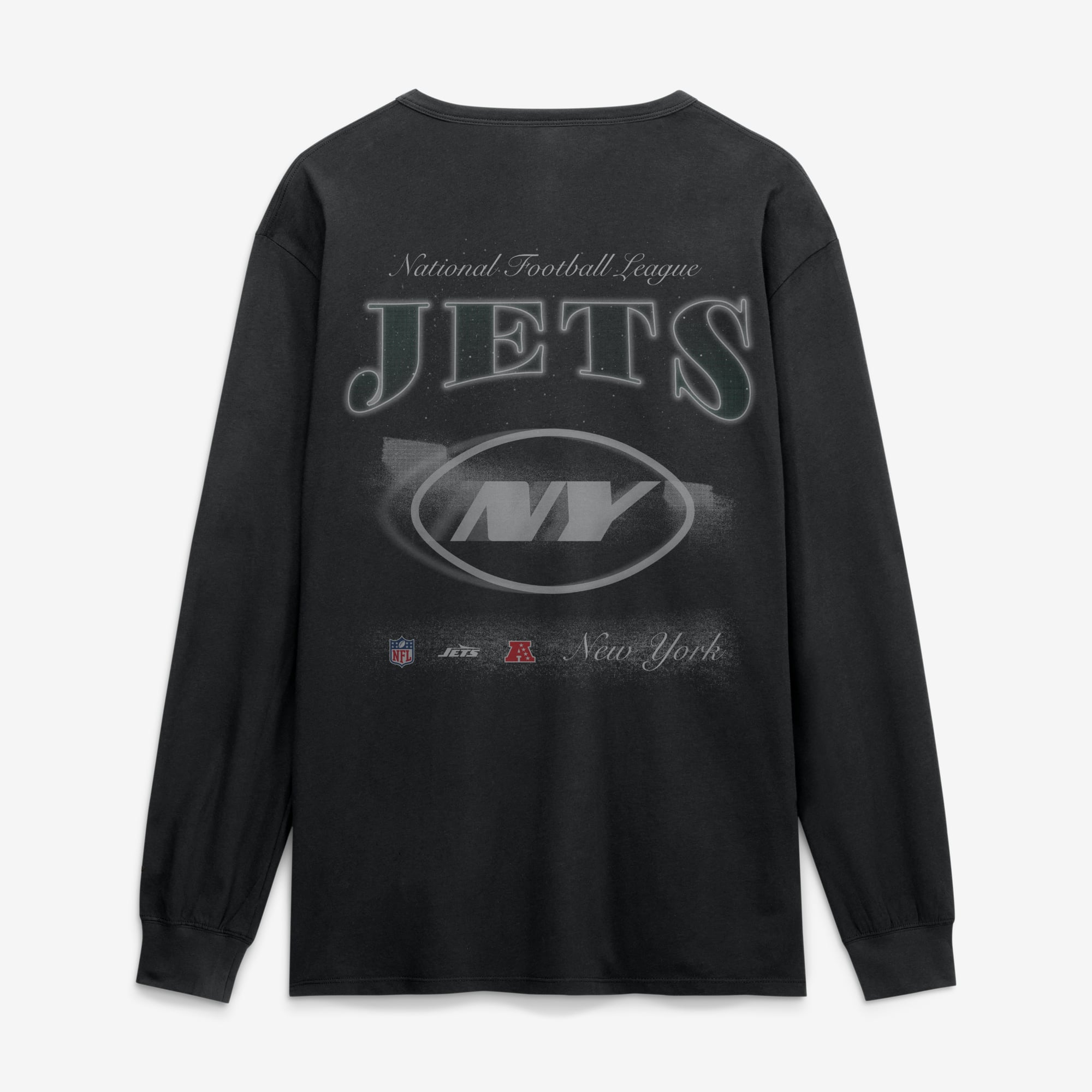 Men's Fanatics Black New York Jets Midnight Falls Long Sleeve T-Shirt