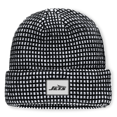 New York Jets Fanatics Scheme Cuffed Knit Hat - Black/White