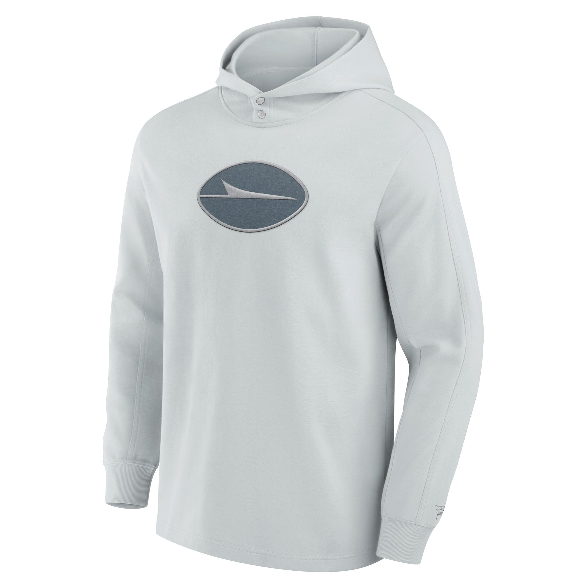 Men's Fanatics Gray New York Jets Elements Blaze Tri-Blend Long Sleeve Hoodie T-Shirt