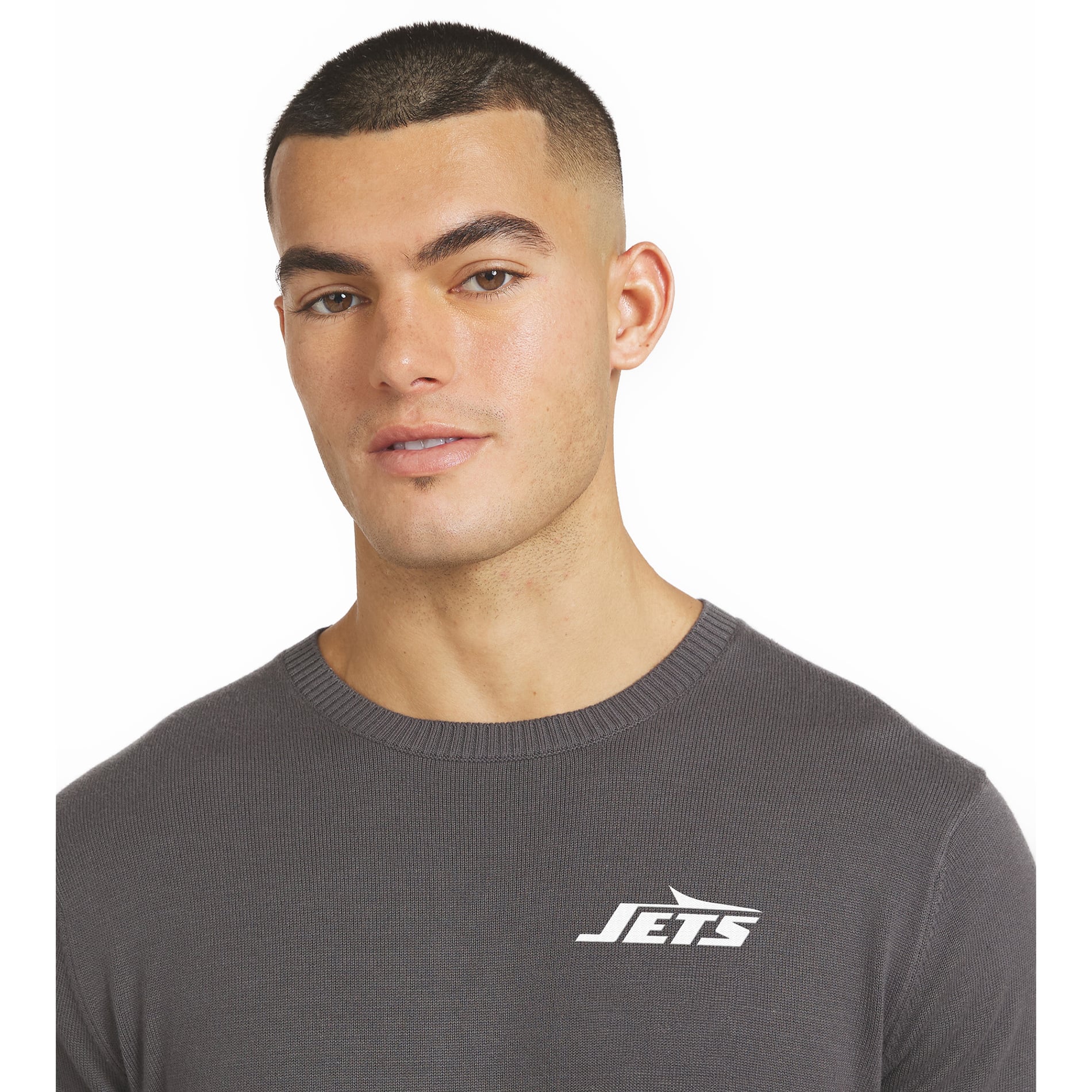 Pull J. Palmer gris anthracite des Jets de New York pour homme