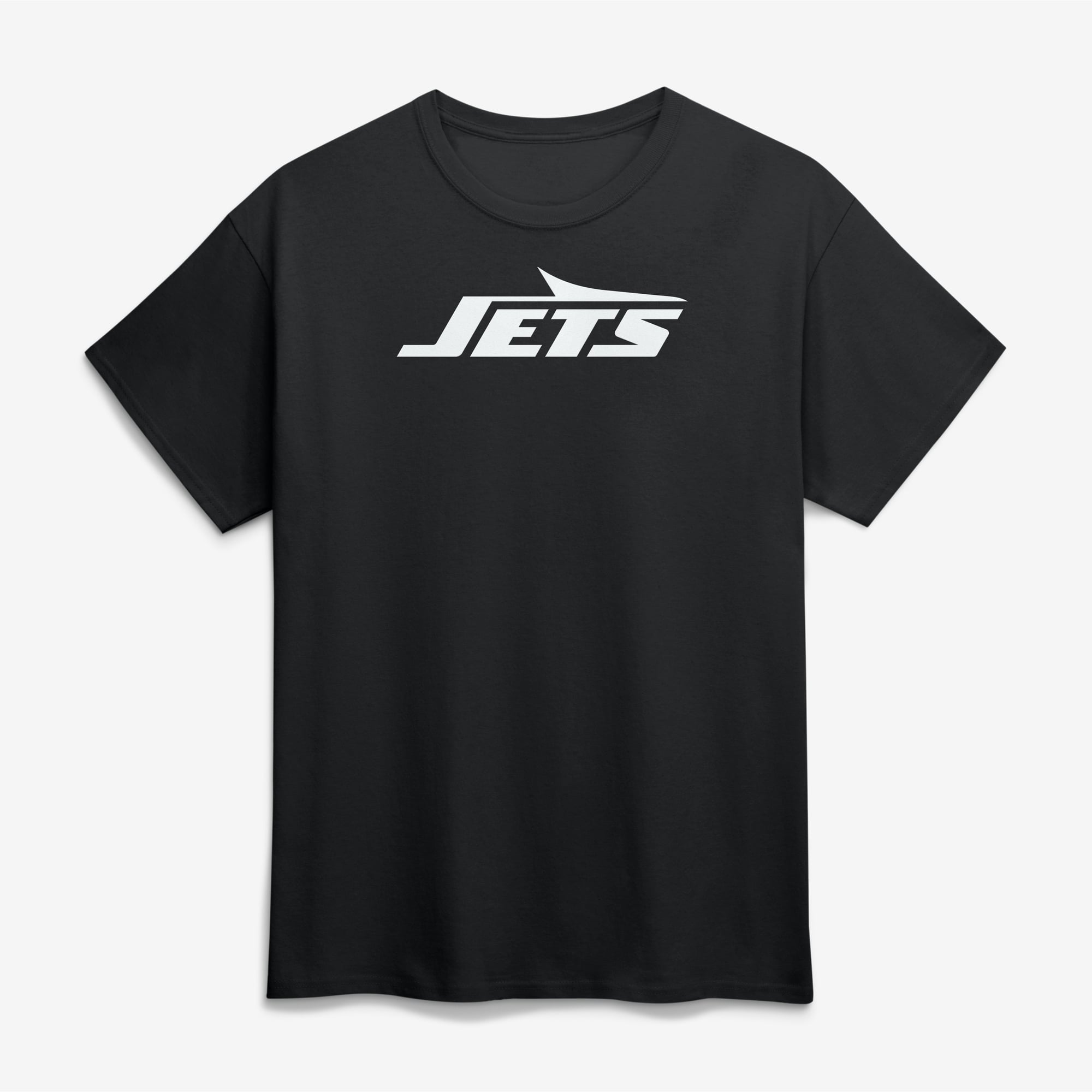 T-shirt noir à logo athlétique pour homme, principal des New York Jets