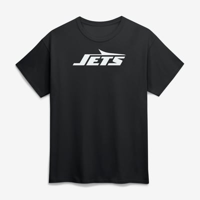  New York Jets Logo Athletic Primary Logo T-Shirt - Black