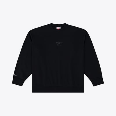 New York Jets Mitchell & Ness Core Essentials Micro Logo Fleece Sweatshirt - Black
