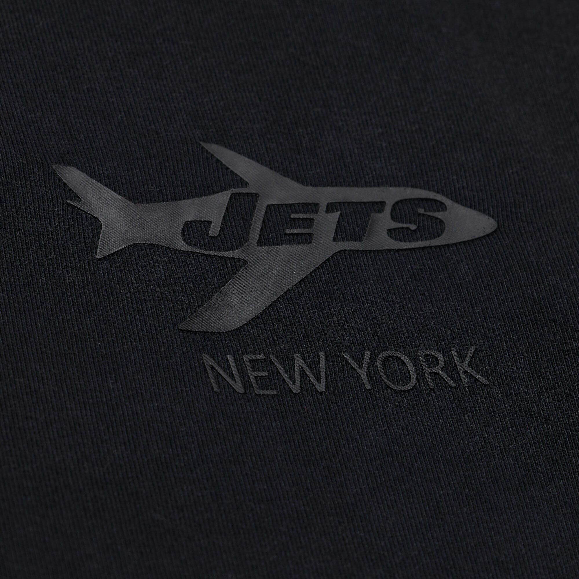 T-shirt Mitchell & Ness noir pour homme, New York Jets Core Essentials, micro-logo