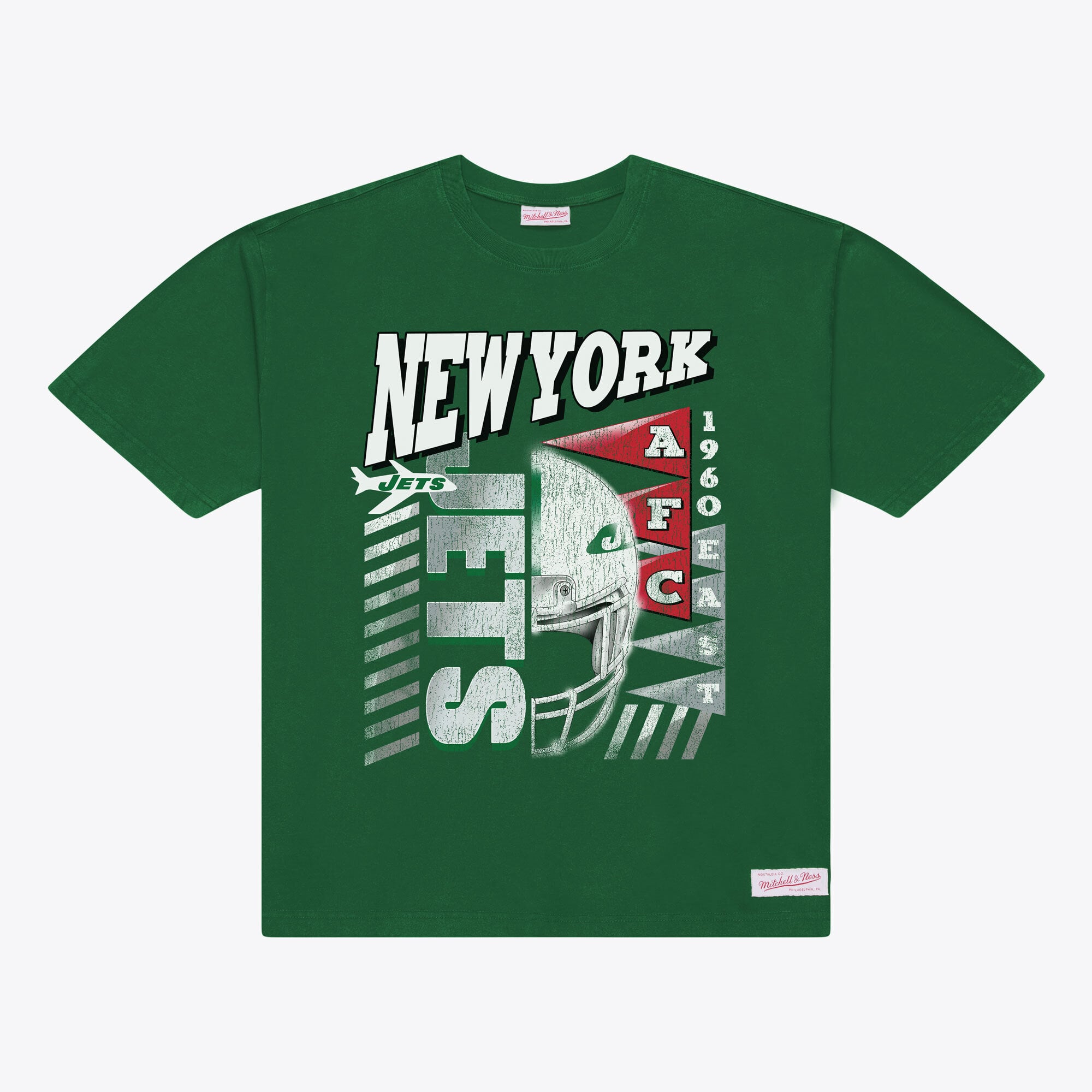 T-shirt graphique Mitchell & Ness vert New York Jets Core Essentials Street pour homme