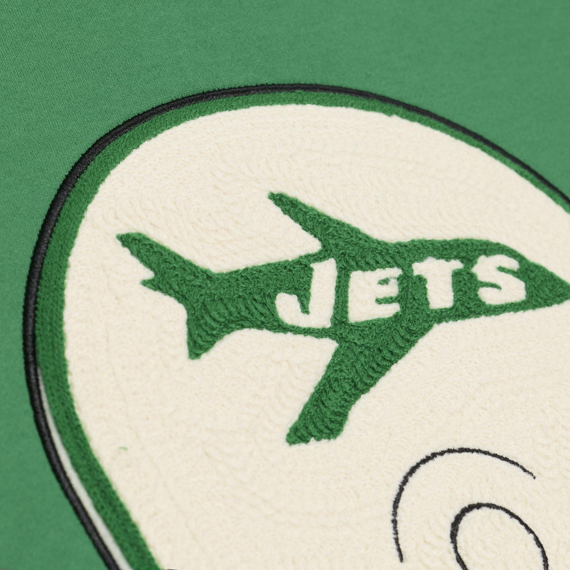 Sweat à capuche en polaire épaisse Mitchell & Ness vert New York Jets pour homme