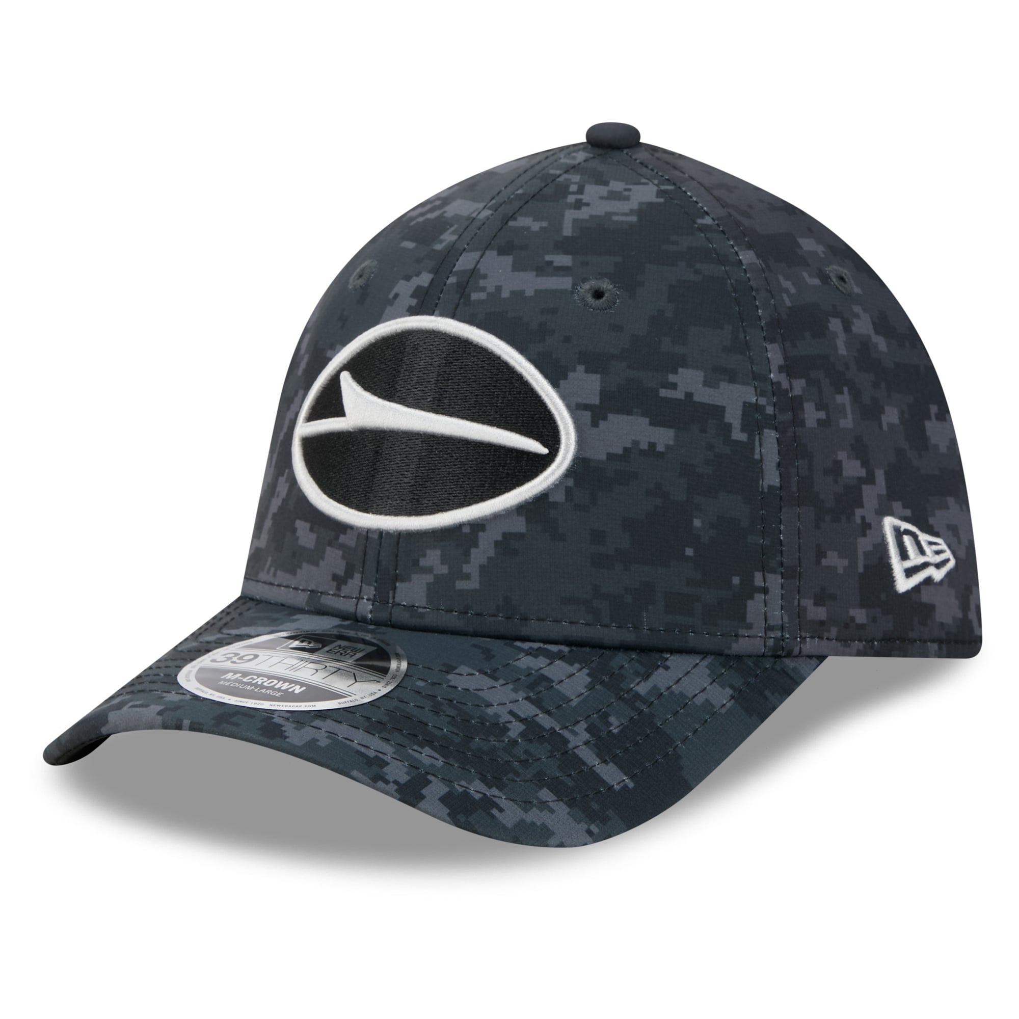 Casquette extensible New Era noire pour homme York Jets 2026 Salute To Service 39THIRTY M-Crown