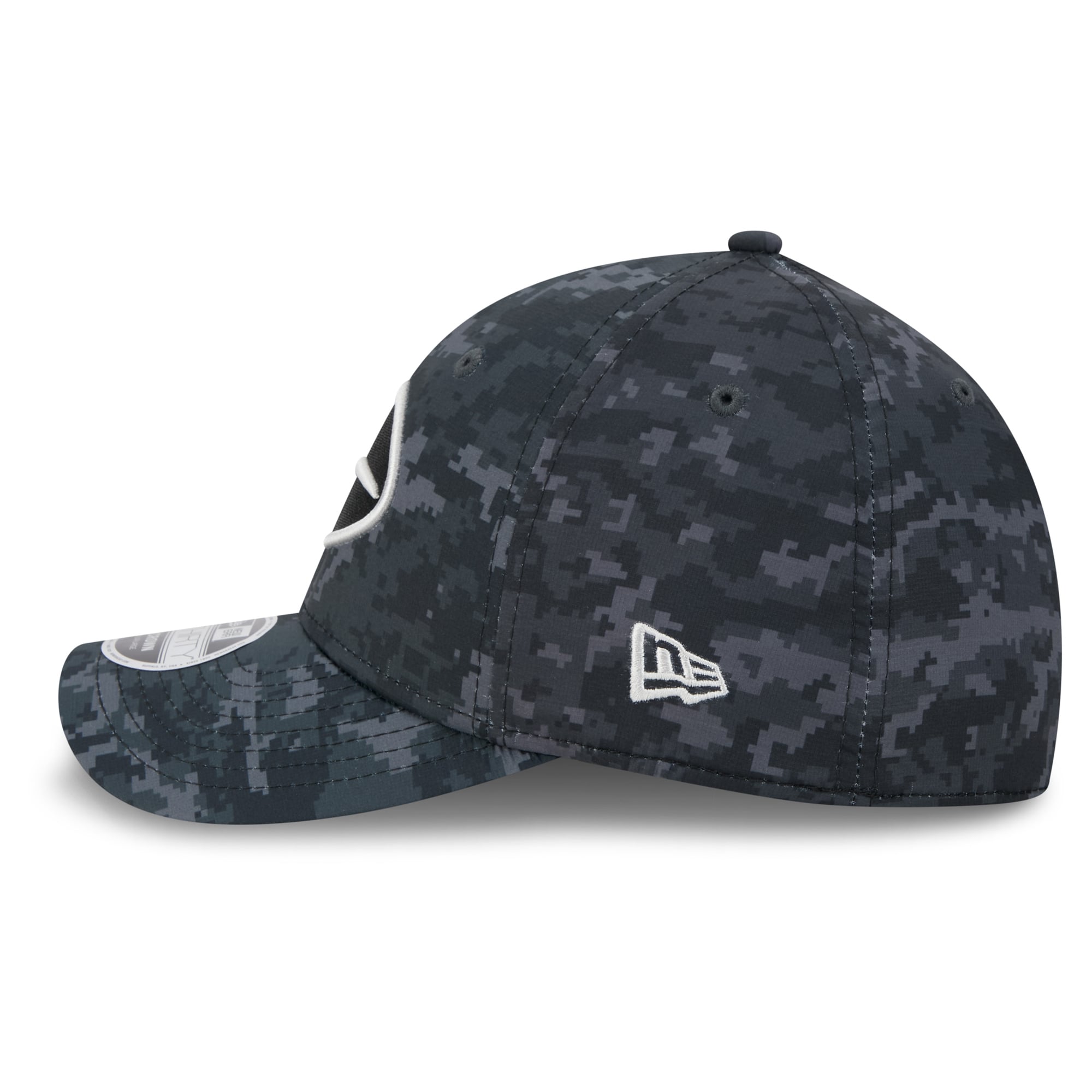 Casquette extensible New Era noire pour homme York Jets 2026 Salute To Service 39THIRTY M-Crown