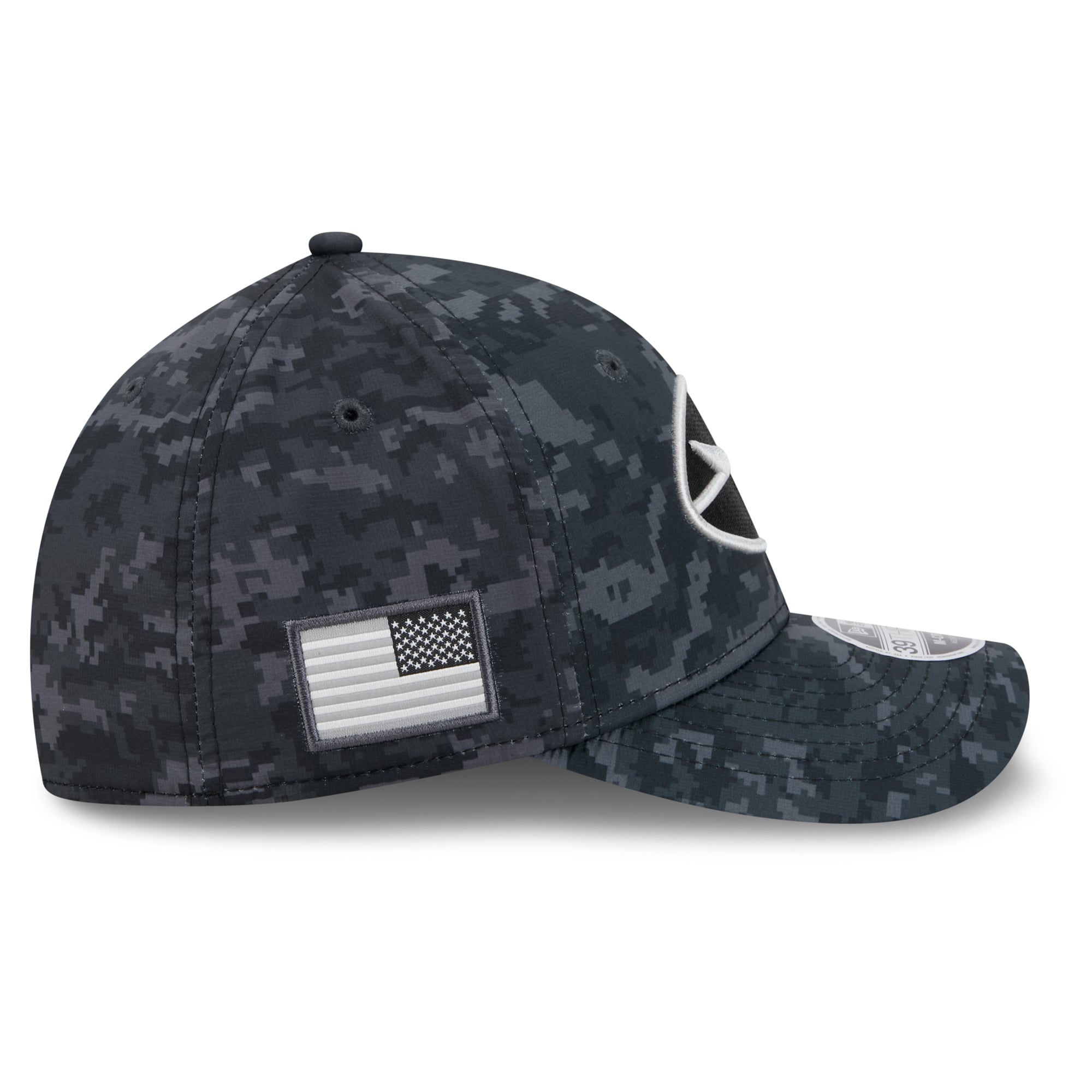 Casquette extensible New Era noire pour homme York Jets 2026 Salute To Service 39THIRTY M-Crown