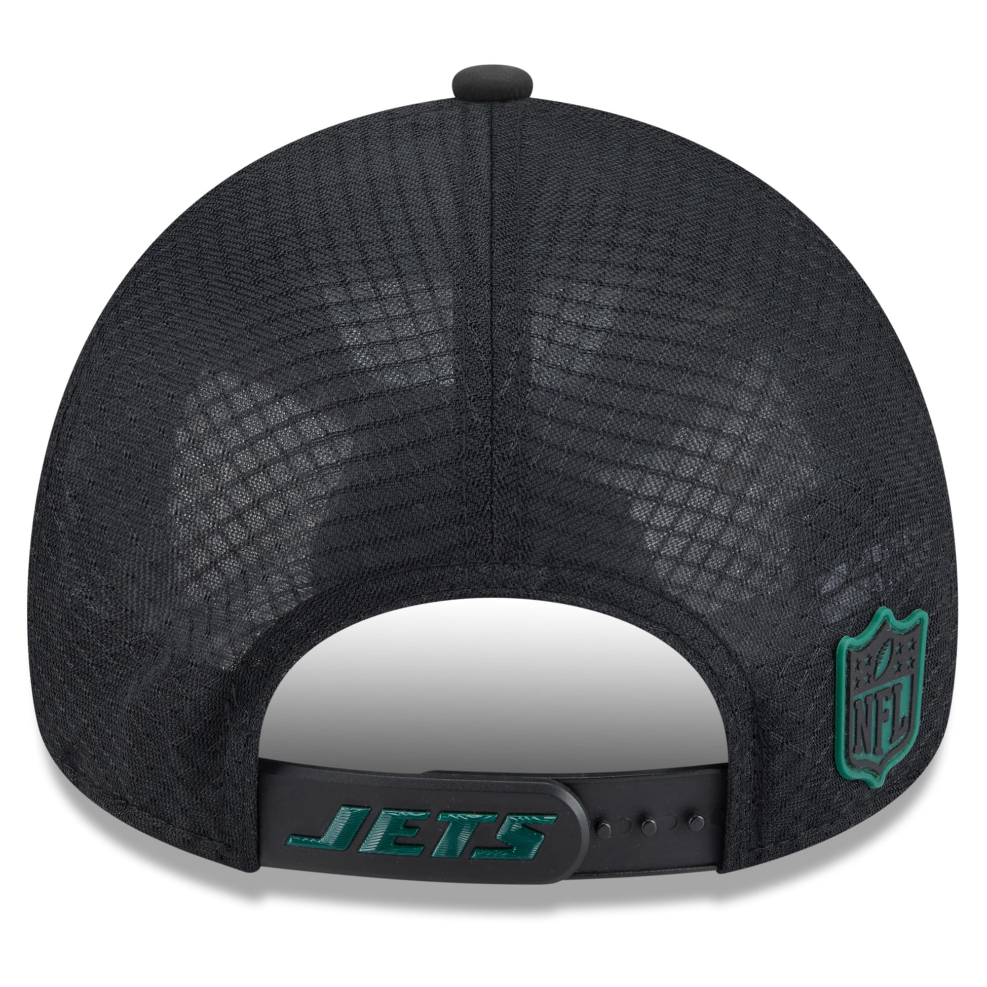 Casquette trucker ajustable New Era noire New York Jets 2026 Sideline Apex 9FORTY pour homme