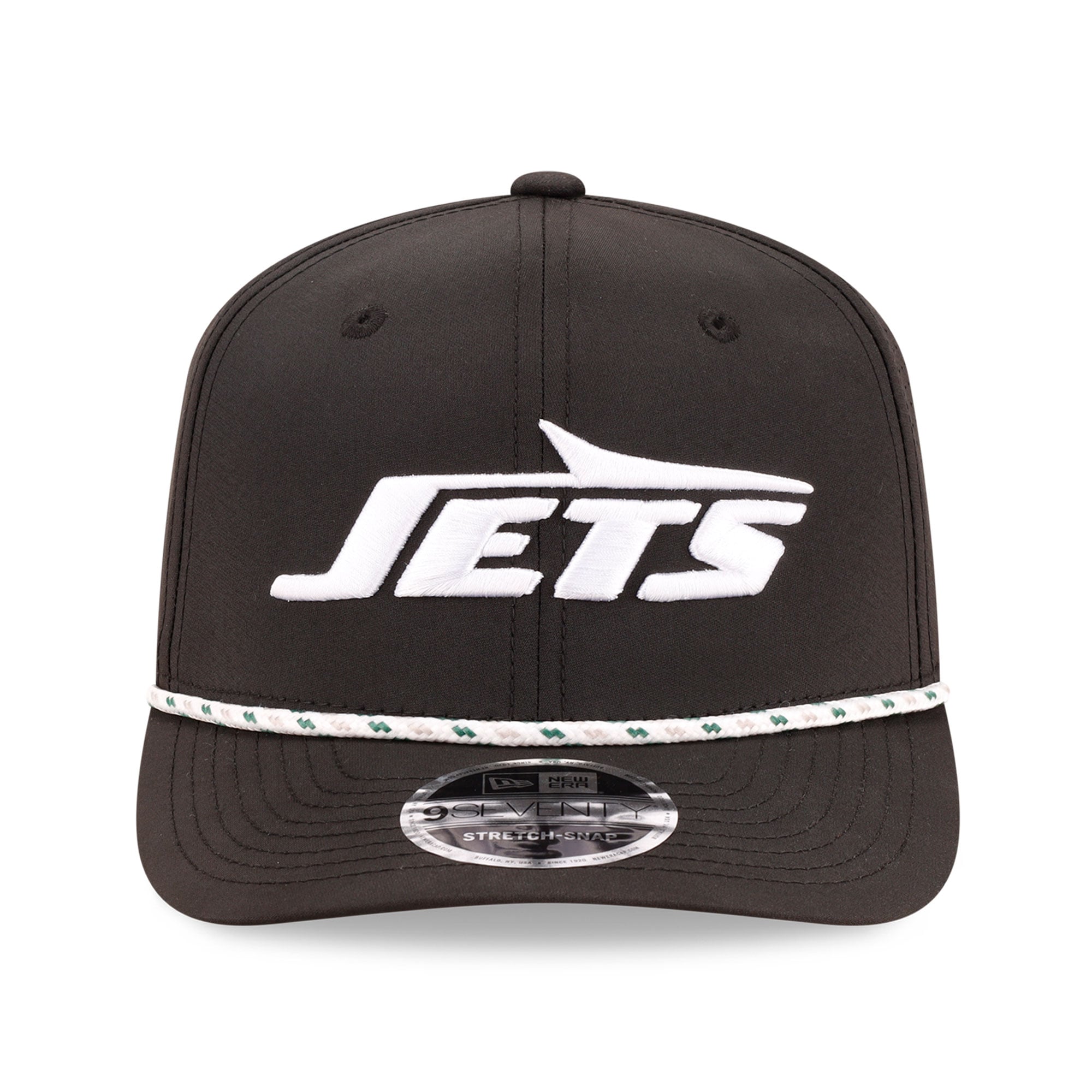 Casquette ajustable New Era noire New York Jets 9SEVENTY pour homme