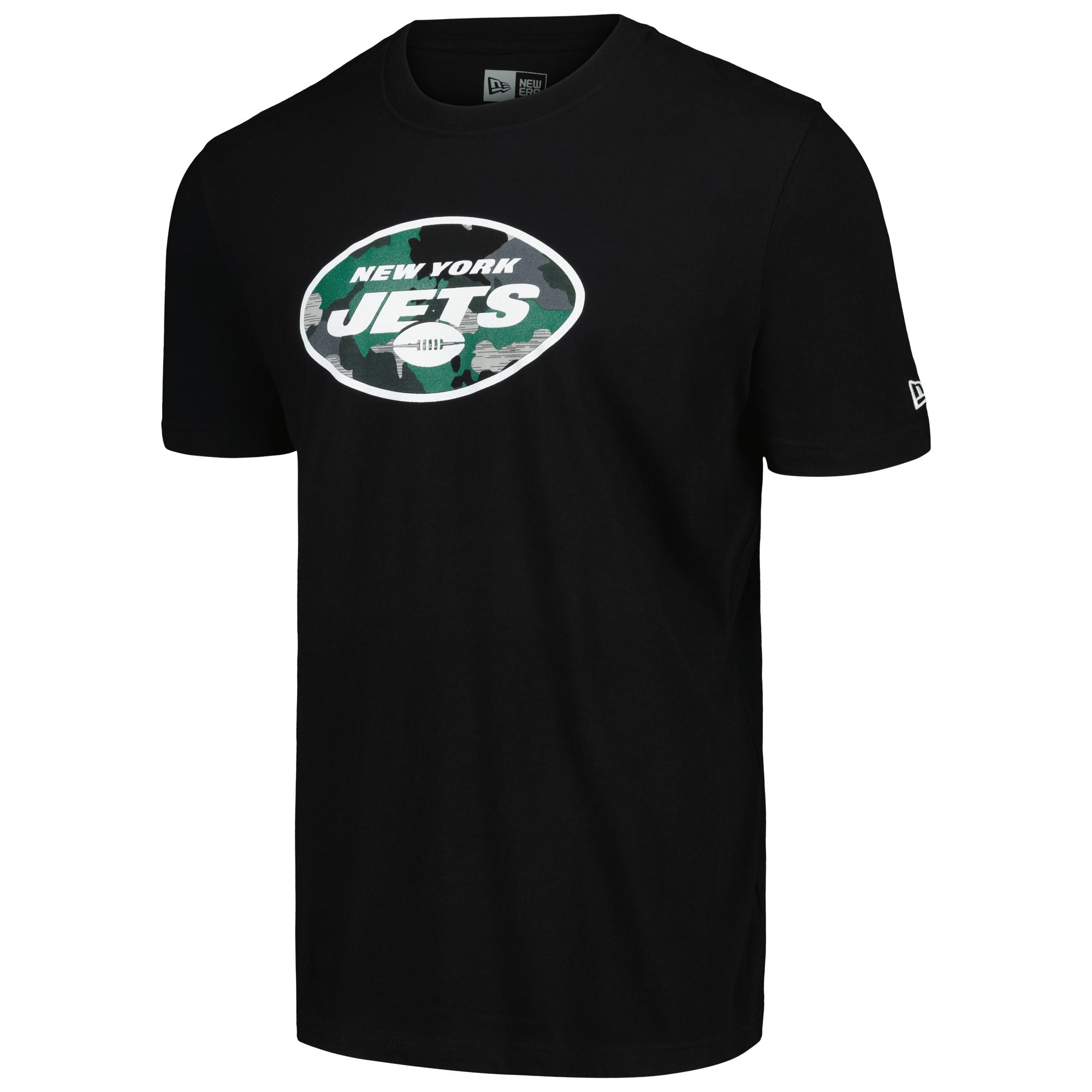 Men's New Era Black York Jets Camo Logo T-Shirt