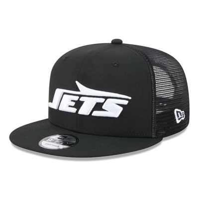 New York Jets New Era 9FIFTY Snapback Trucker Hat - Black/White