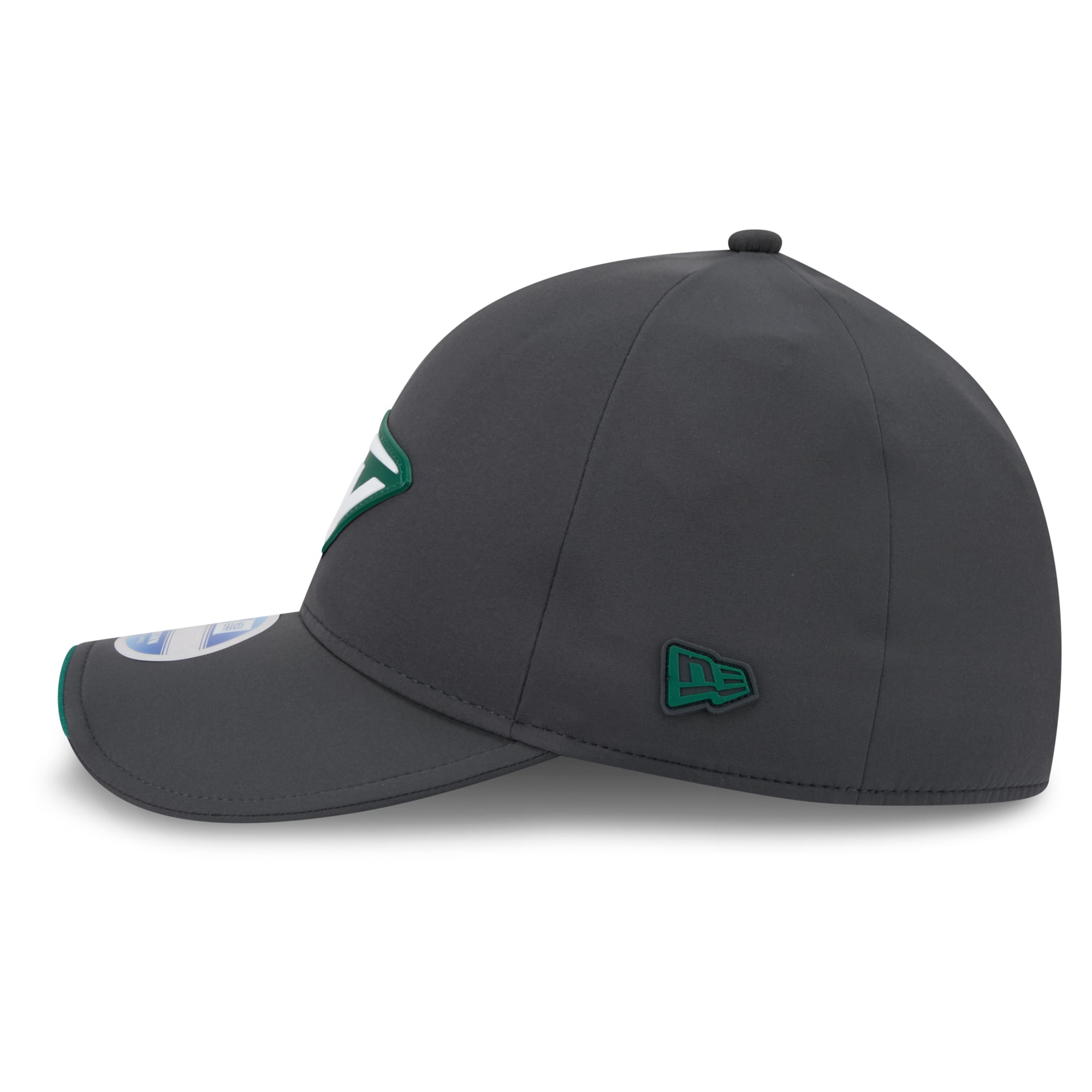 Casquette extensible New Era 39THIRTY M-Crown, couleur anthracite, pour homme, York Jets 2026, idéale les temps froids.