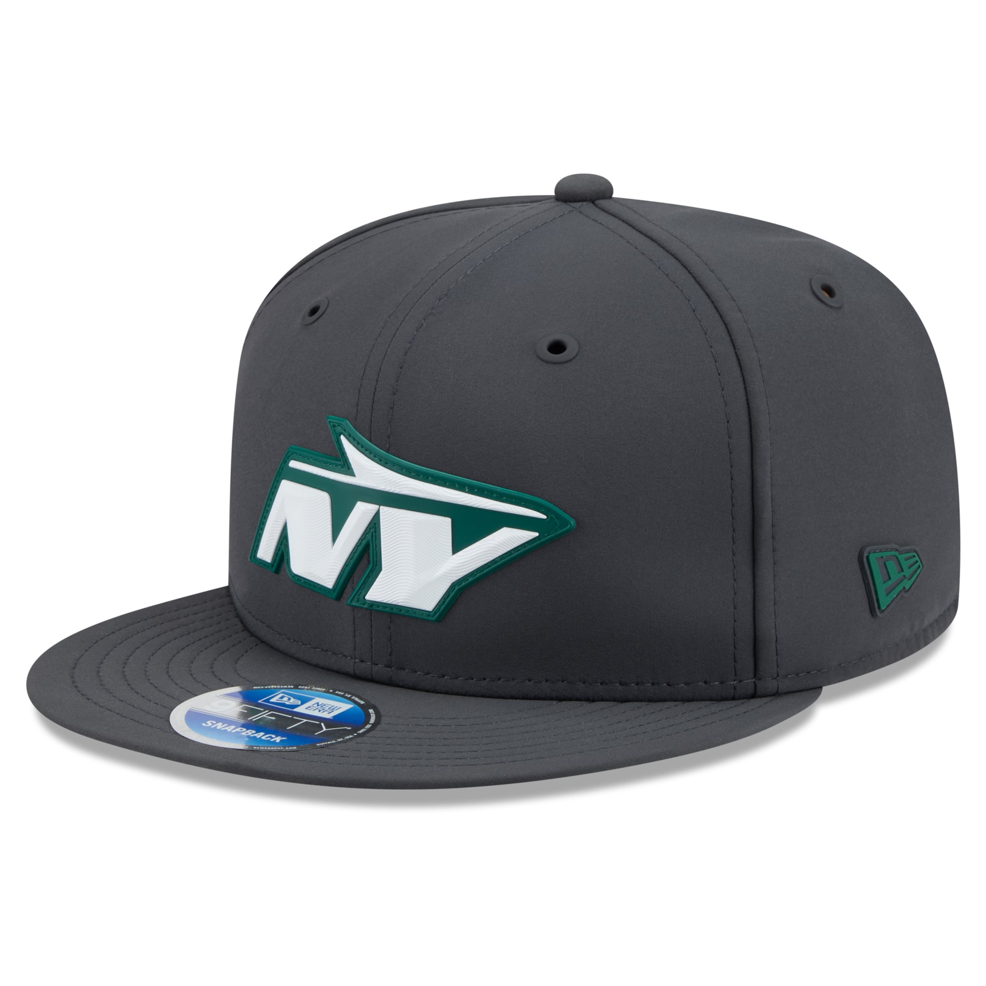 Casquette snapback New Era 9FIFTY pour homme, couleur anthracite, New York Jets 2026, idéale pour les temps froids.