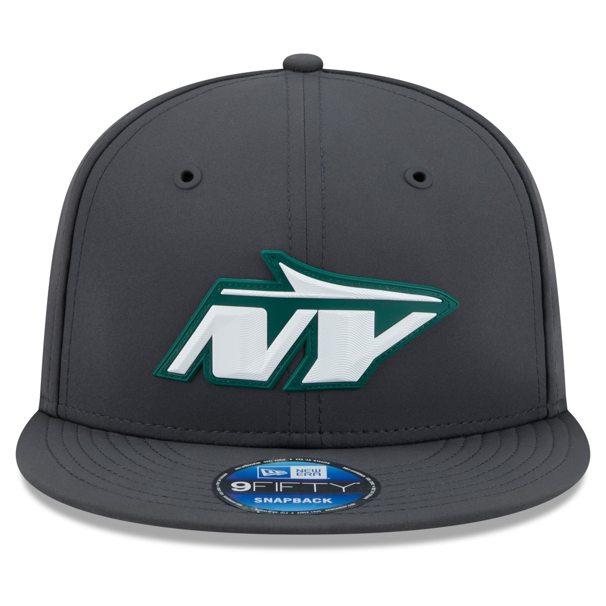 Casquette snapback New Era 9FIFTY pour homme, couleur anthracite, New York Jets 2026, idéale pour les temps froids.