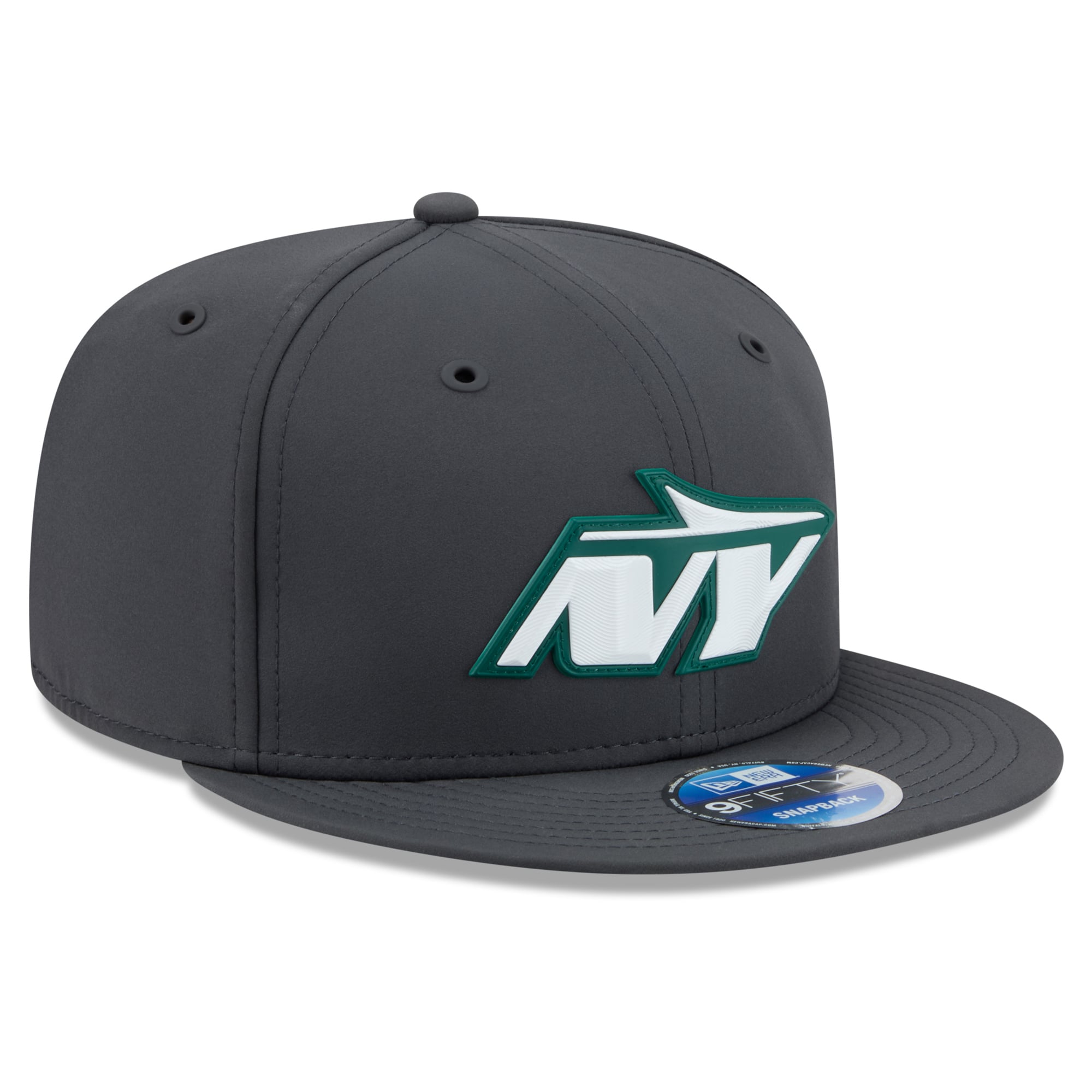 Casquette snapback New Era 9FIFTY pour homme, couleur anthracite, New York Jets 2026, idéale pour les temps froids.