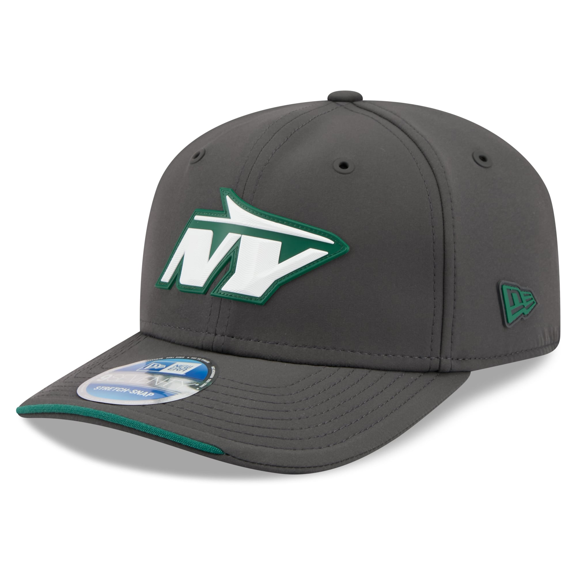 Casquette ajustable New Era anthracite New York Jets 2026 Sideline pour temps froid 9SEVENTY